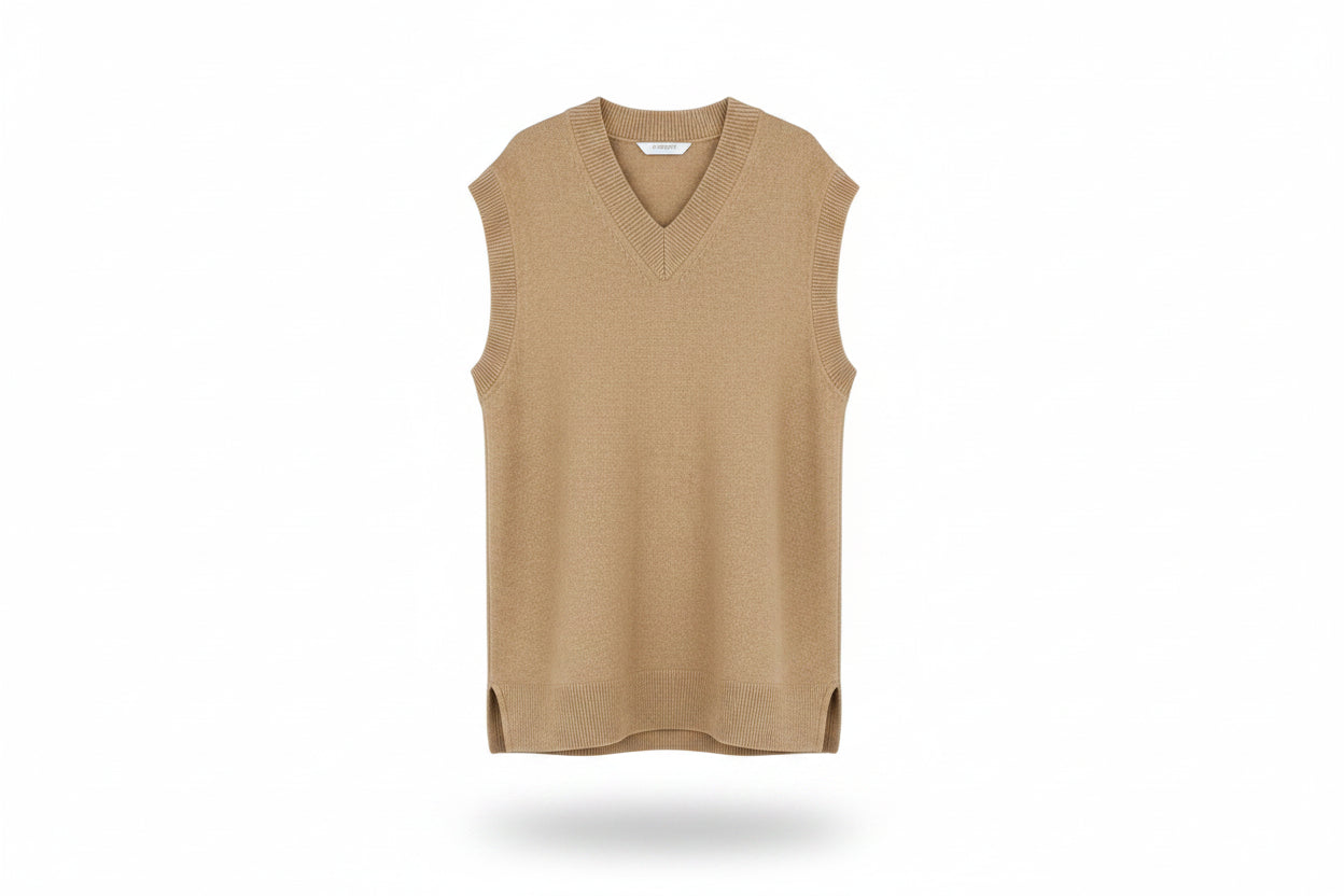 LK Bennett Beige Ribbed Midi Sweater