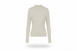 LK Bennett Beige Ribbed Mock-Neck Sweater Size S