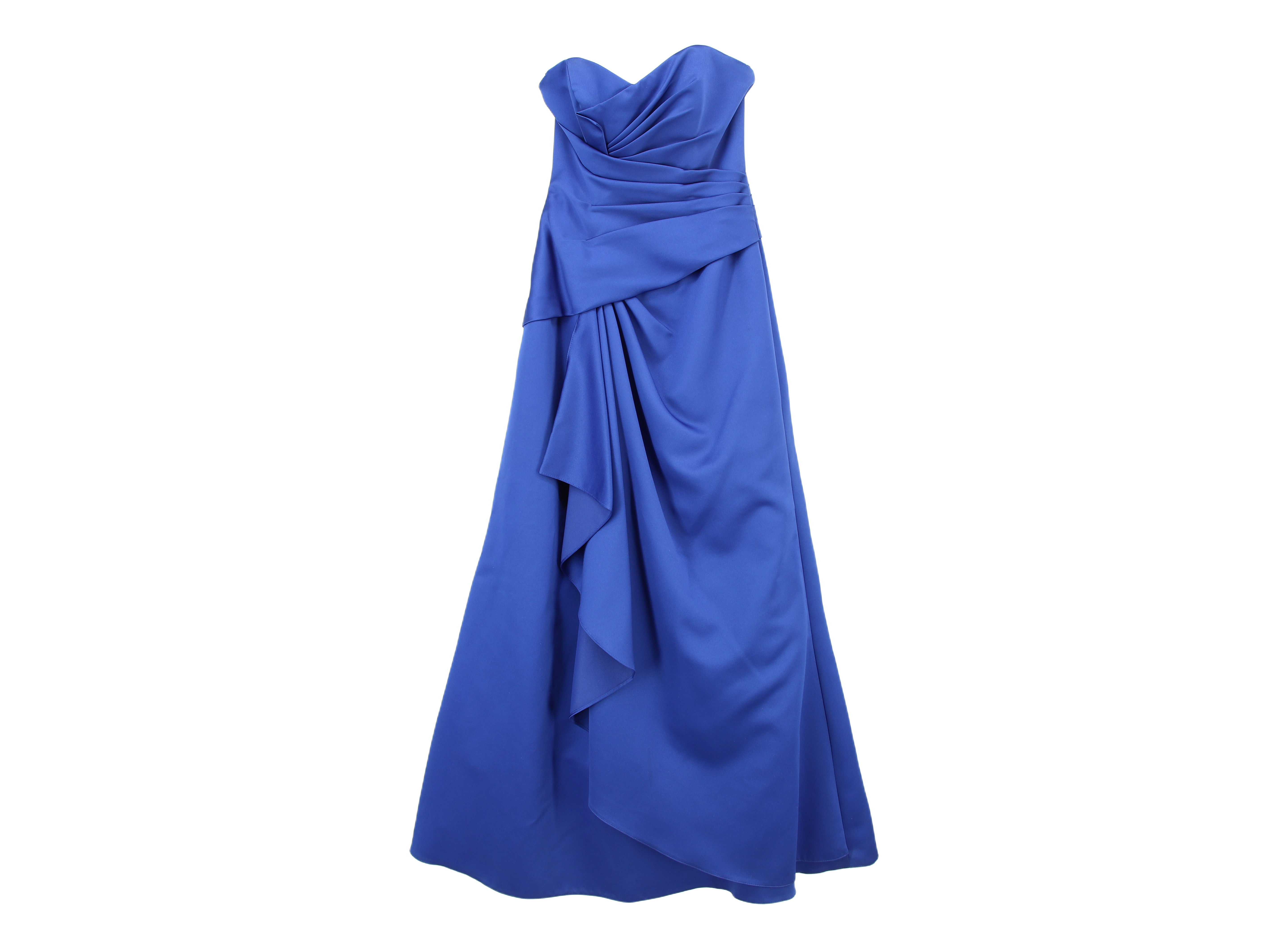 Alfred Angelo Maxi Dress Ruched Bodice Blue Size 8