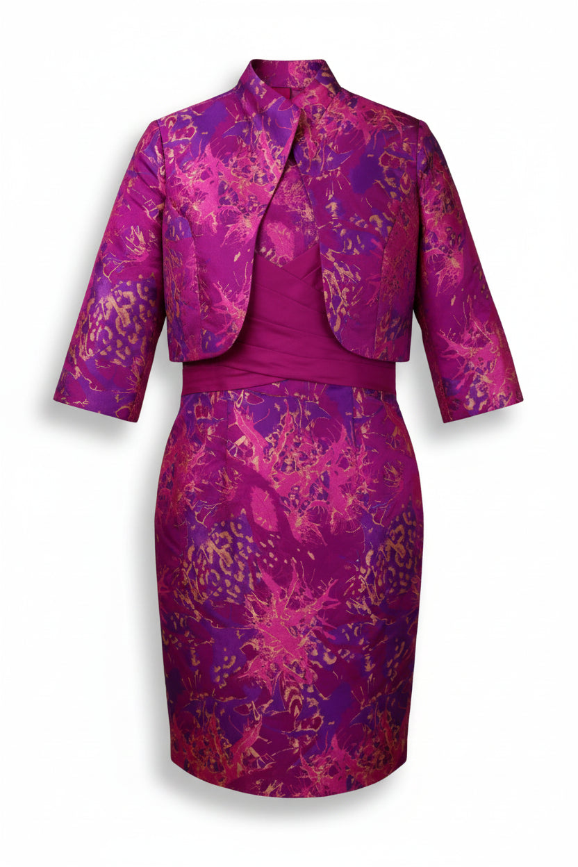 John Charles Midi Dress Sheath Pink Size 18