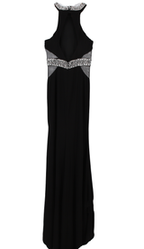 Mascara Maxi Dress Sheath Black Size 10