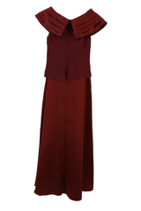 Patra Maxi Dress Draped Cowl Red Size 8