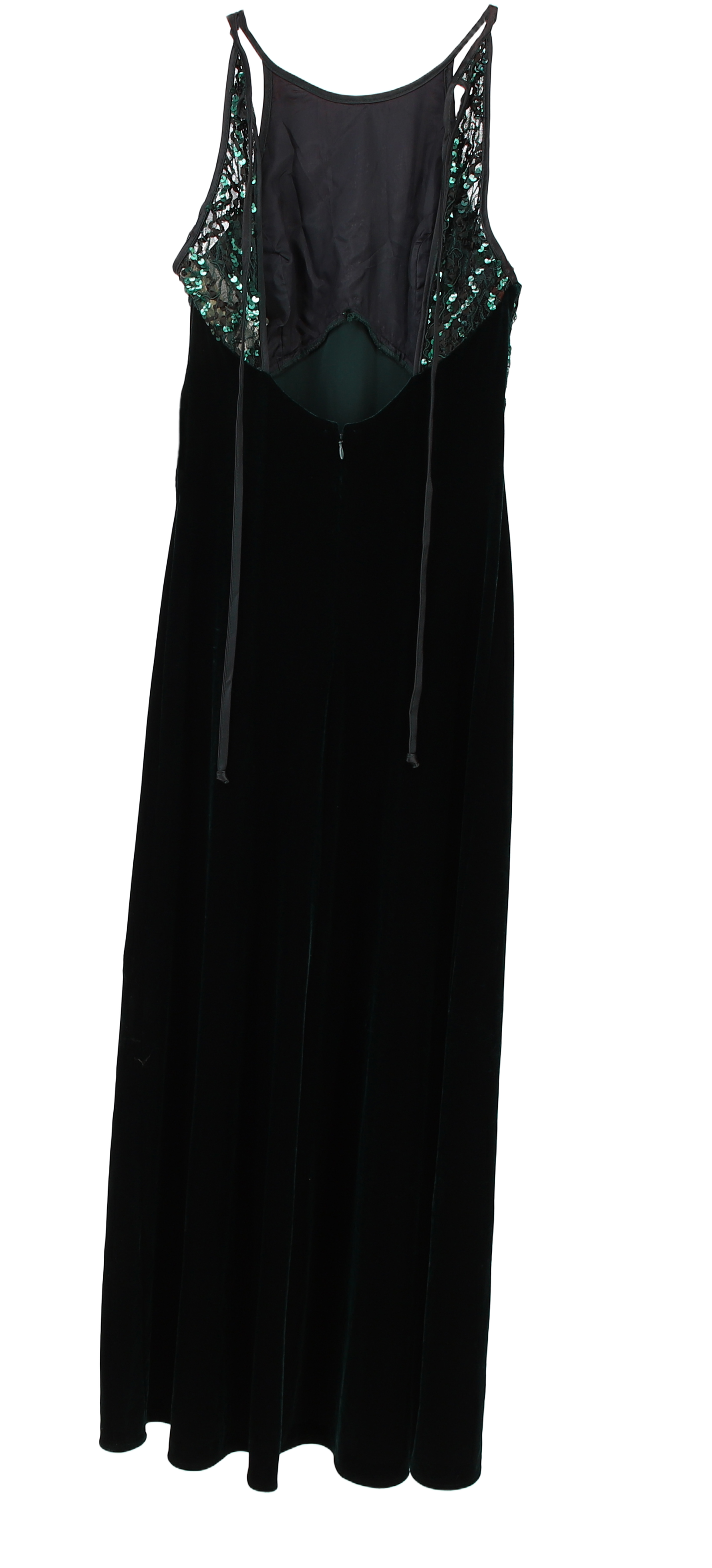 Betsy & Adam Maxi Dress Sequin Bodice Black Size 6