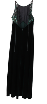Betsy & Adam Maxi Dress Sequin Bodice Black Size 6