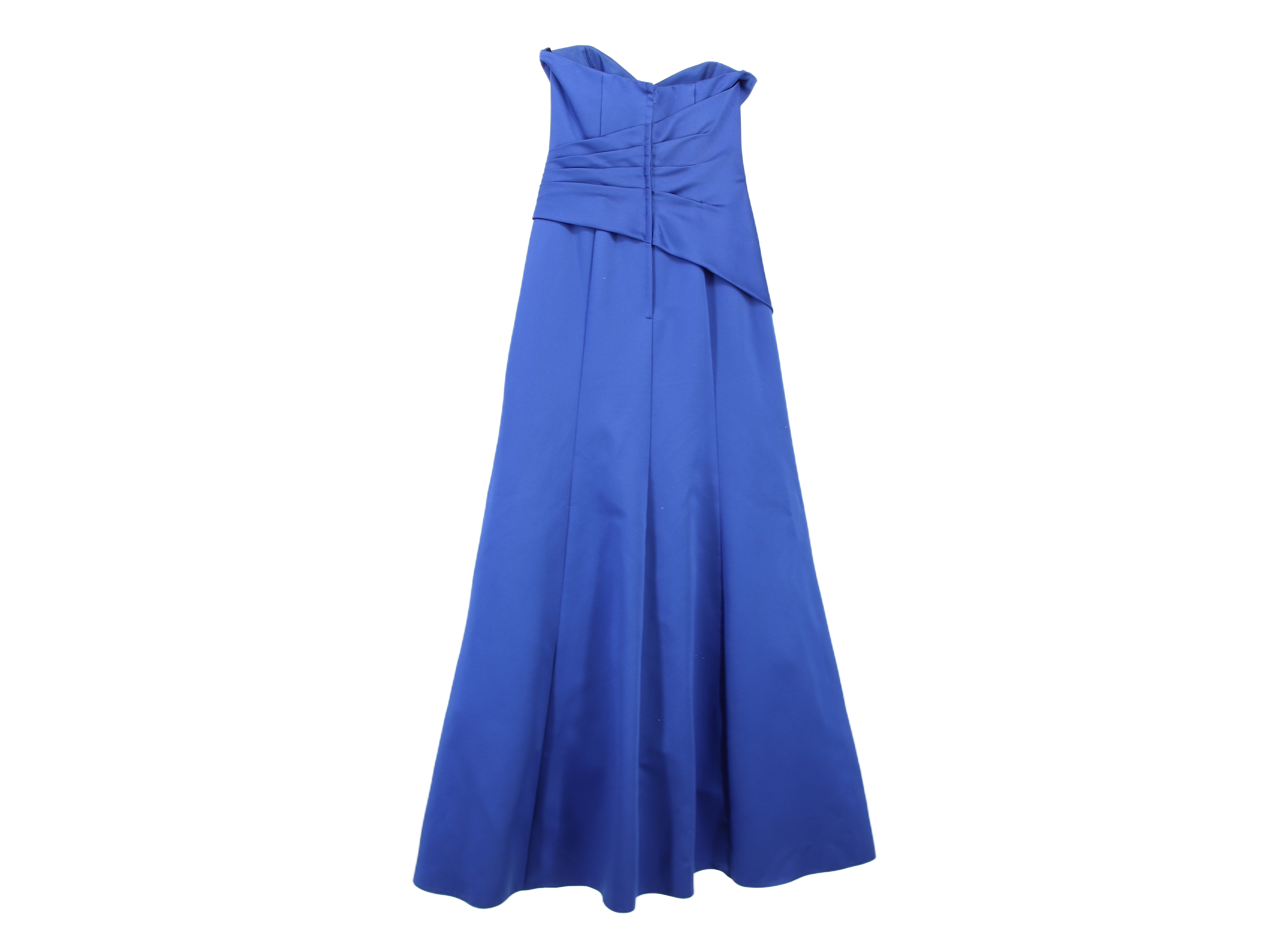 Alfred Angelo Maxi Dress Ruched Bodice Blue Size 8