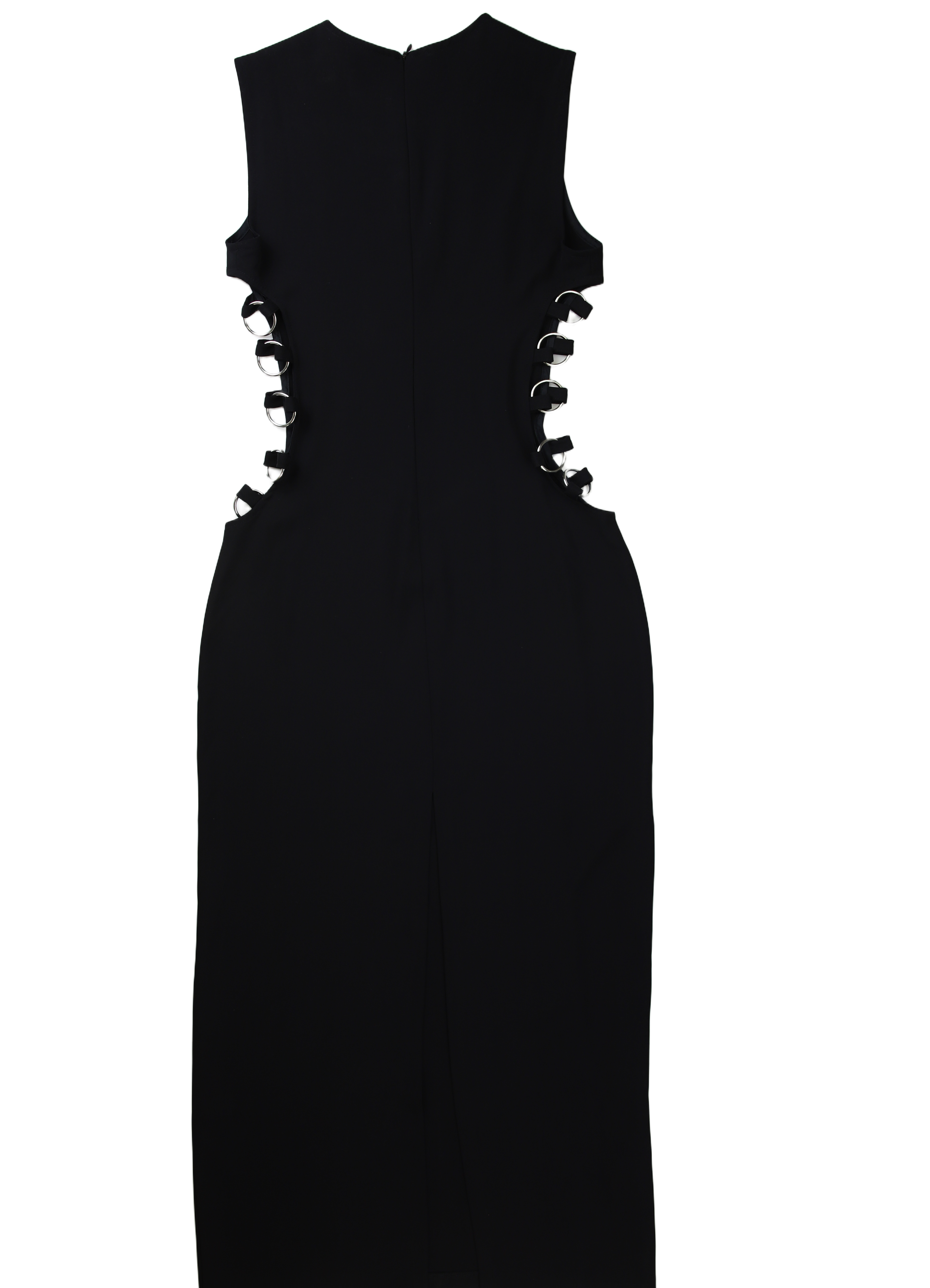 ZARA Midi Dress Cutout Sheath Black Size S