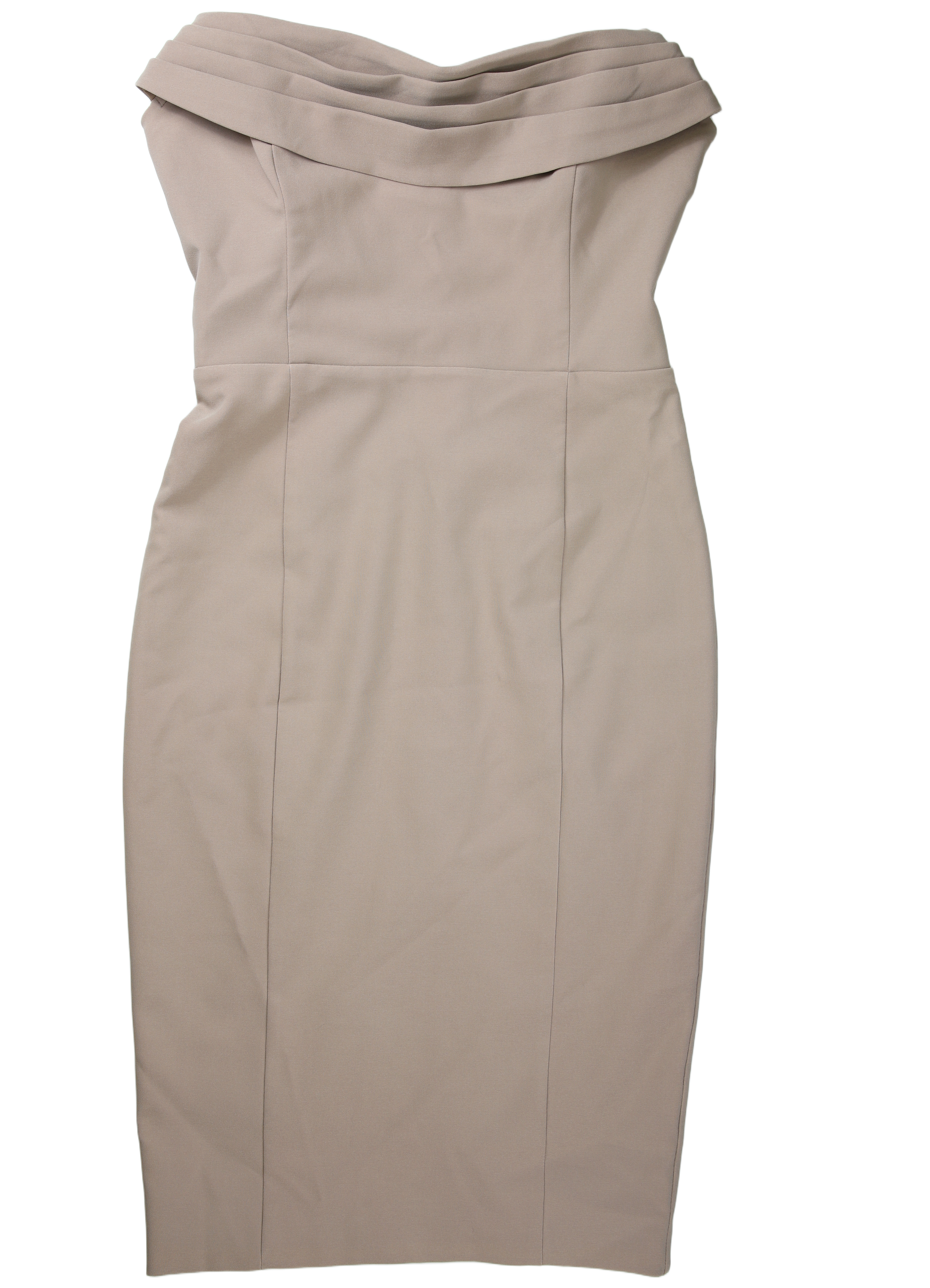 Lavish Alice Midi Dress Sheath Beige Size 10