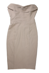 Lavish Alice Midi Dress Sheath Beige Size 10