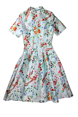 Chi Chi London Mini Dress Fit-and-Flare Green Size 8
