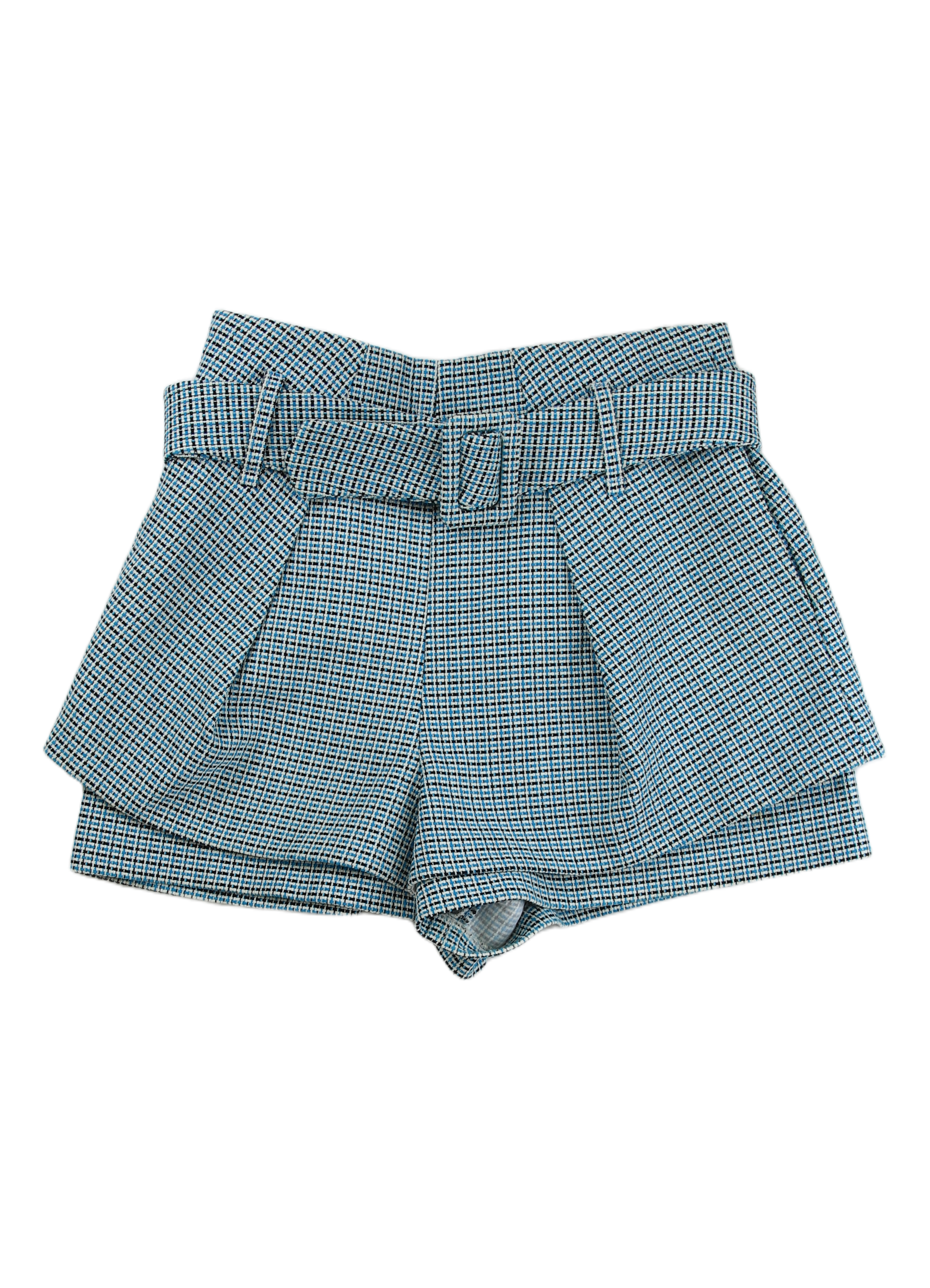 Maje Skorts Layered Peplum Skort Blue Size 8