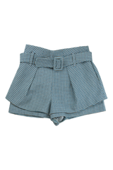 Maje Skorts Layered Peplum Skort Blue Size 8