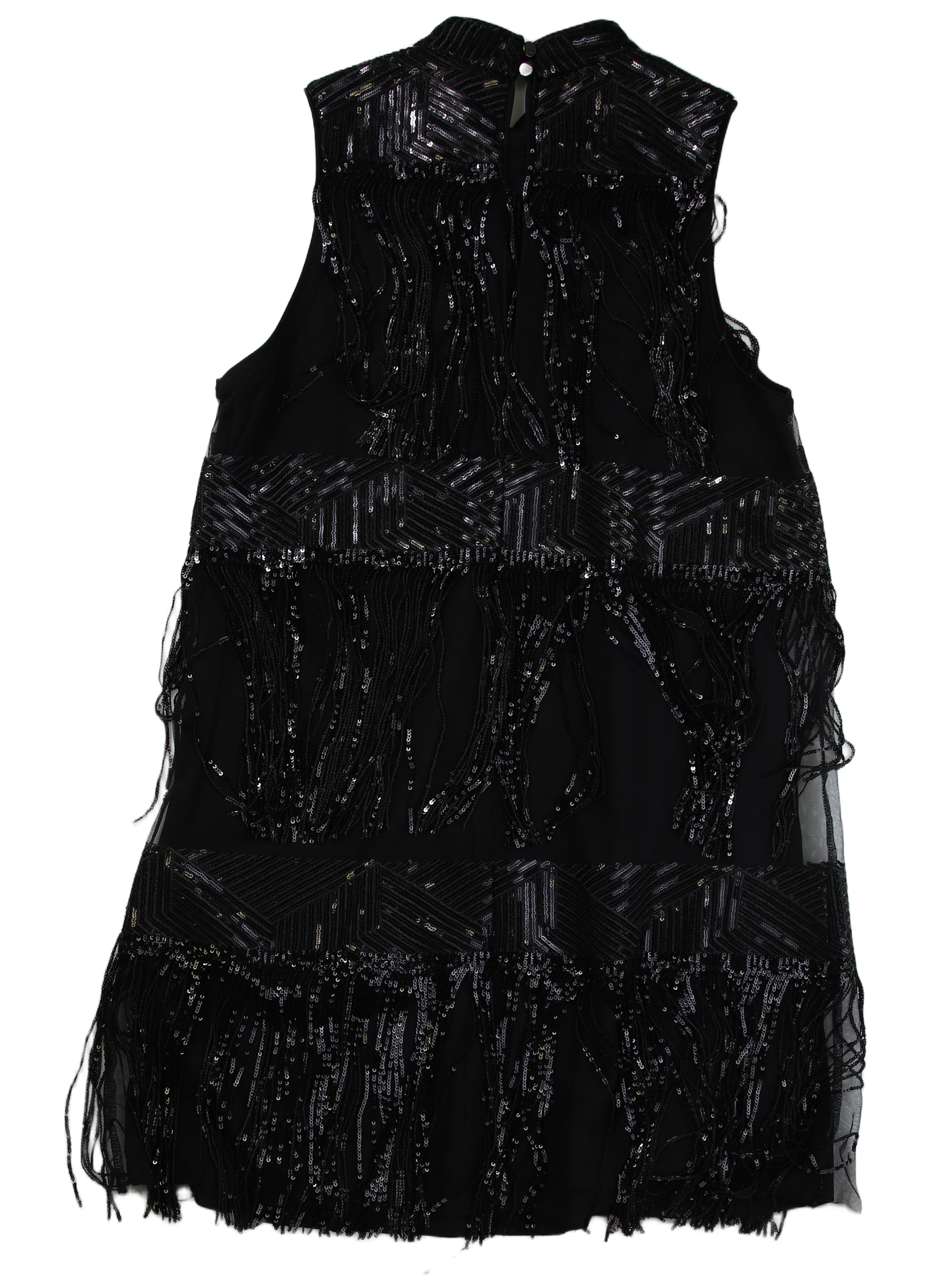 Superdry Dress eaded Fringe Black Size 10
