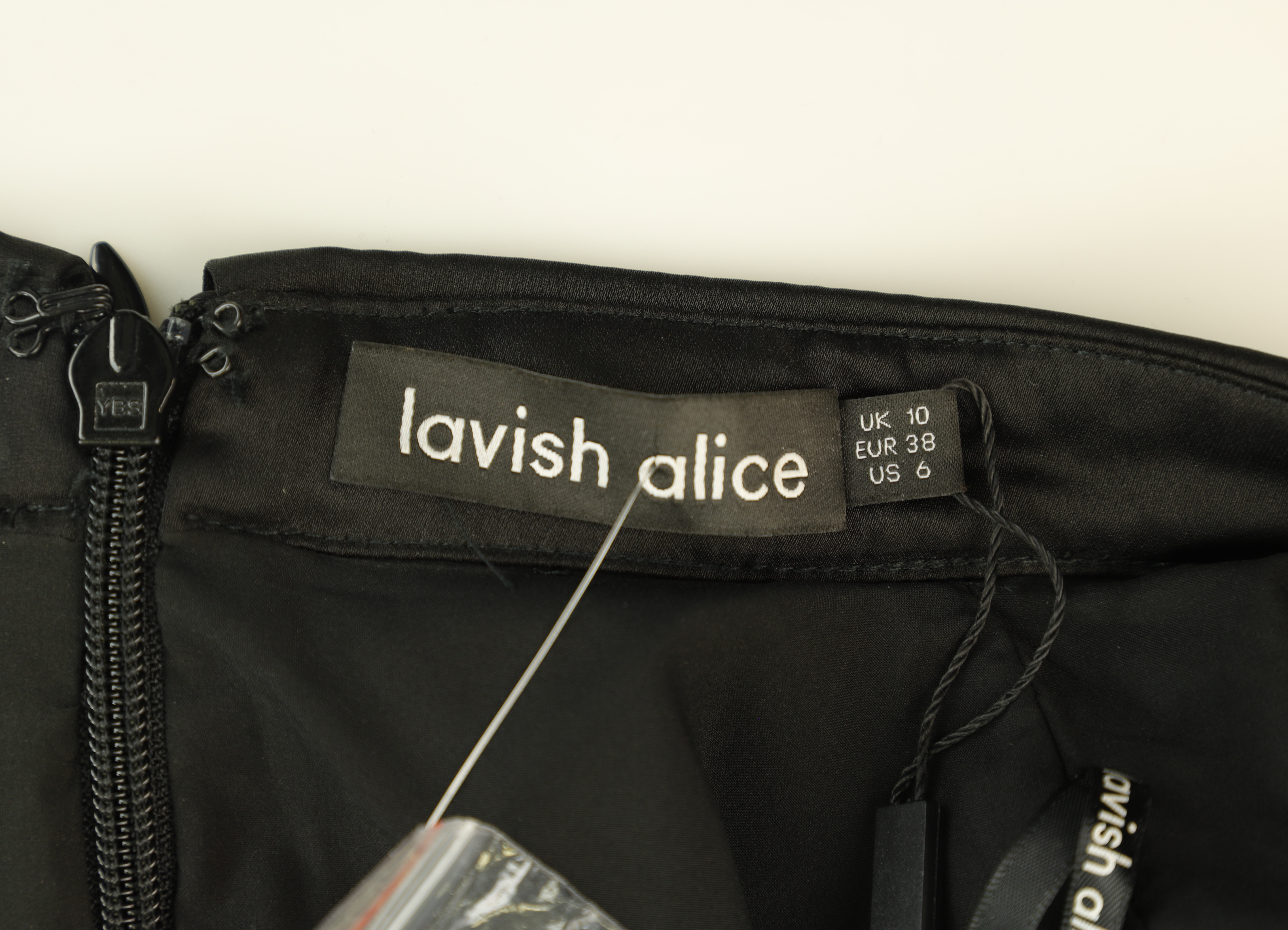 Lavish Alice Mini Dress Ruched Wrap Black Size 10