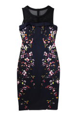Karen Millen Midi Dress Sheath Navy Size 12