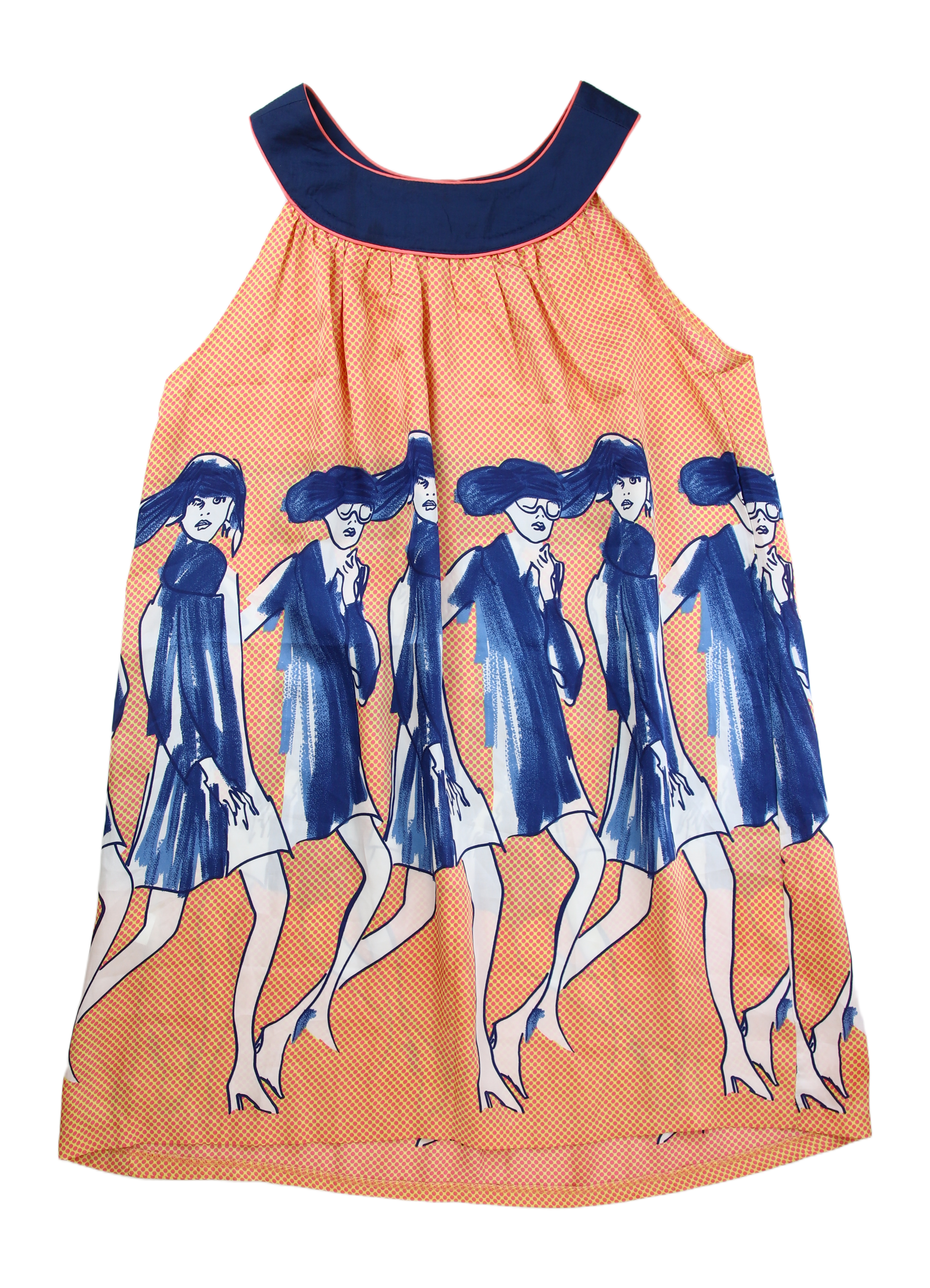Mini Dress A-line Orange Size S