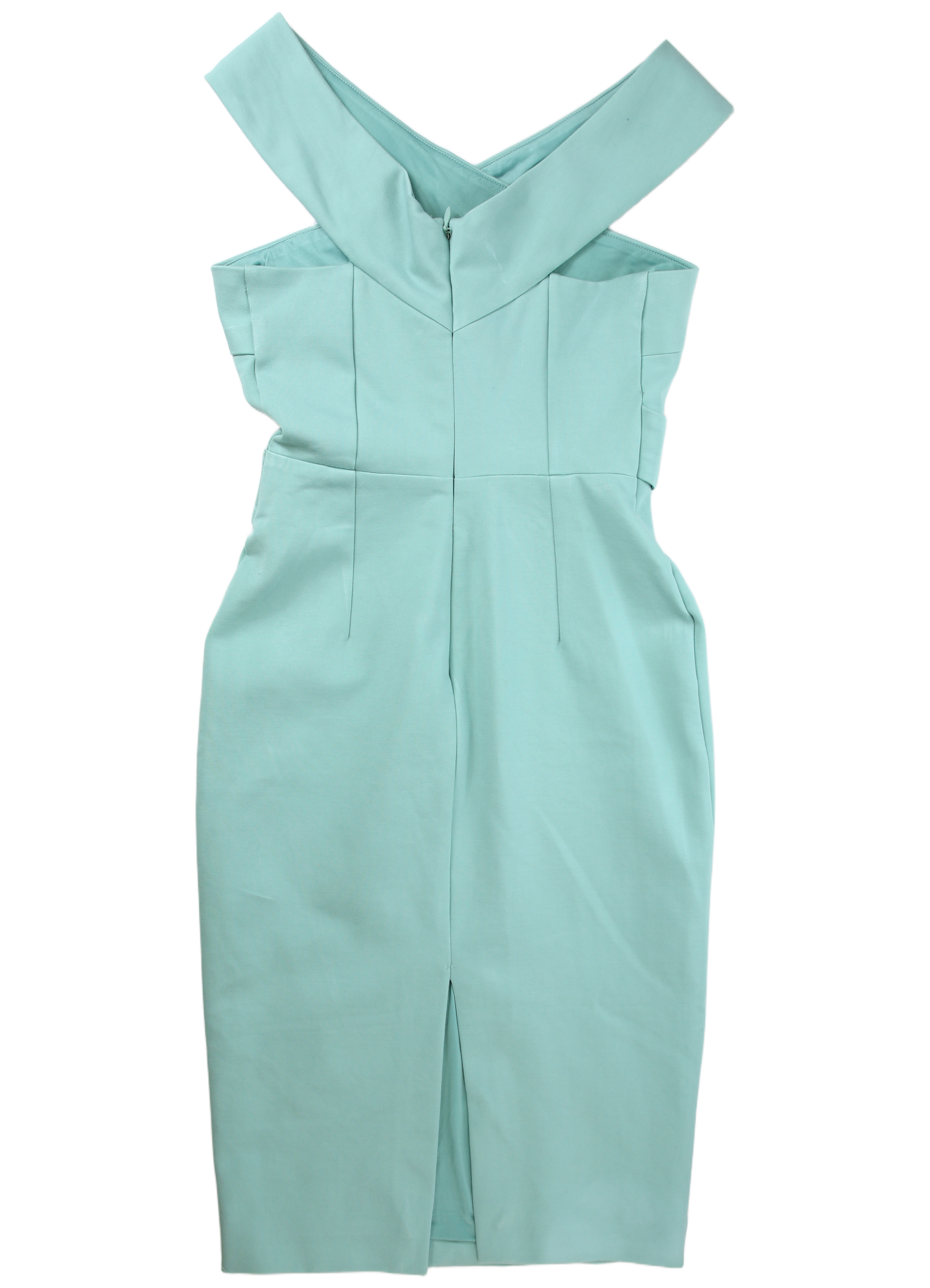 Lavish Alice Midi Dress Cross-Strap Sheath Green Size 10