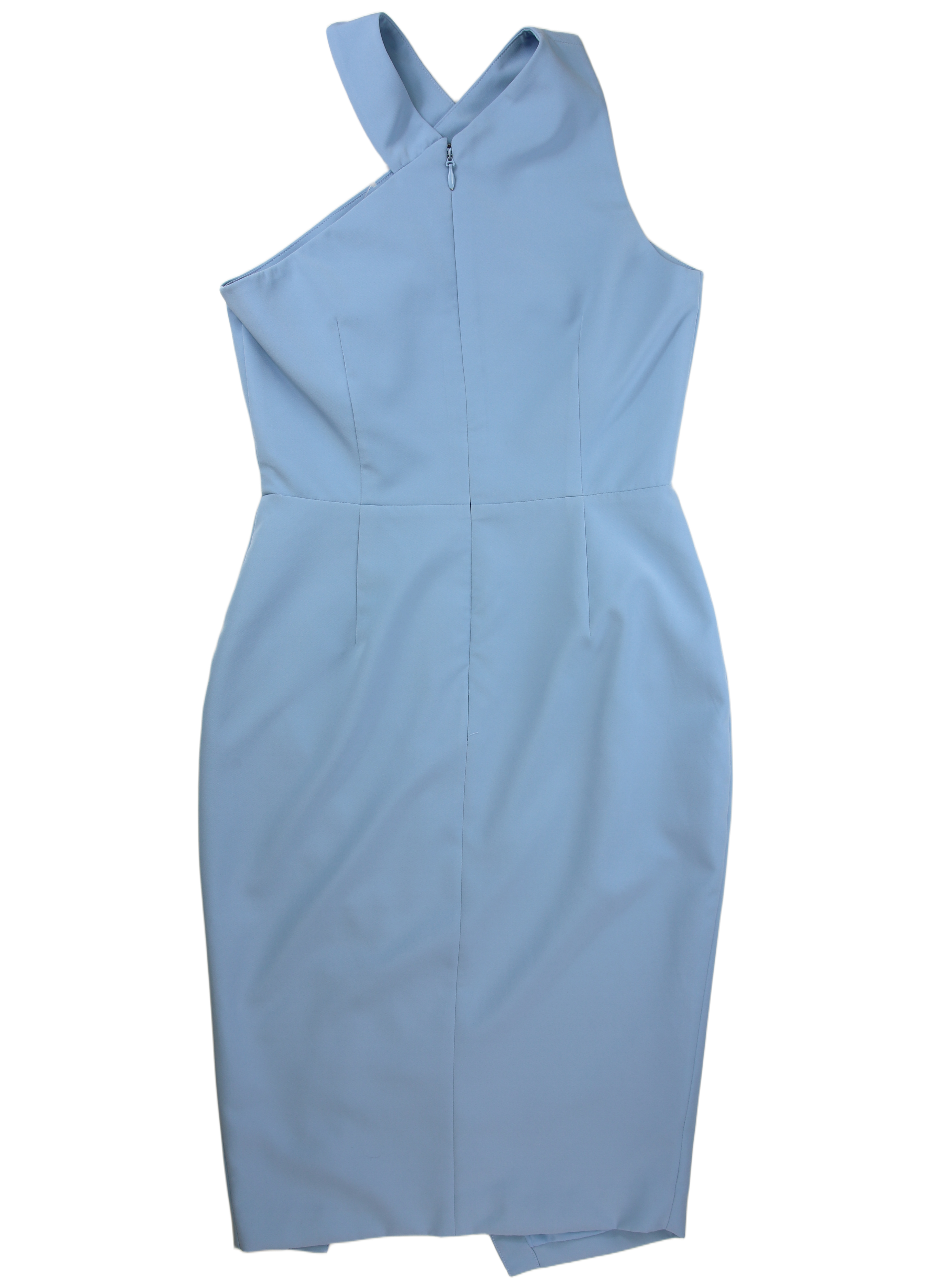 Lavish Alice Mini Dress Cross-Halter Sheath Blue Size 14