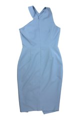 Lavish Alice Mini Dress Cross-Halter Sheath Blue Size 14