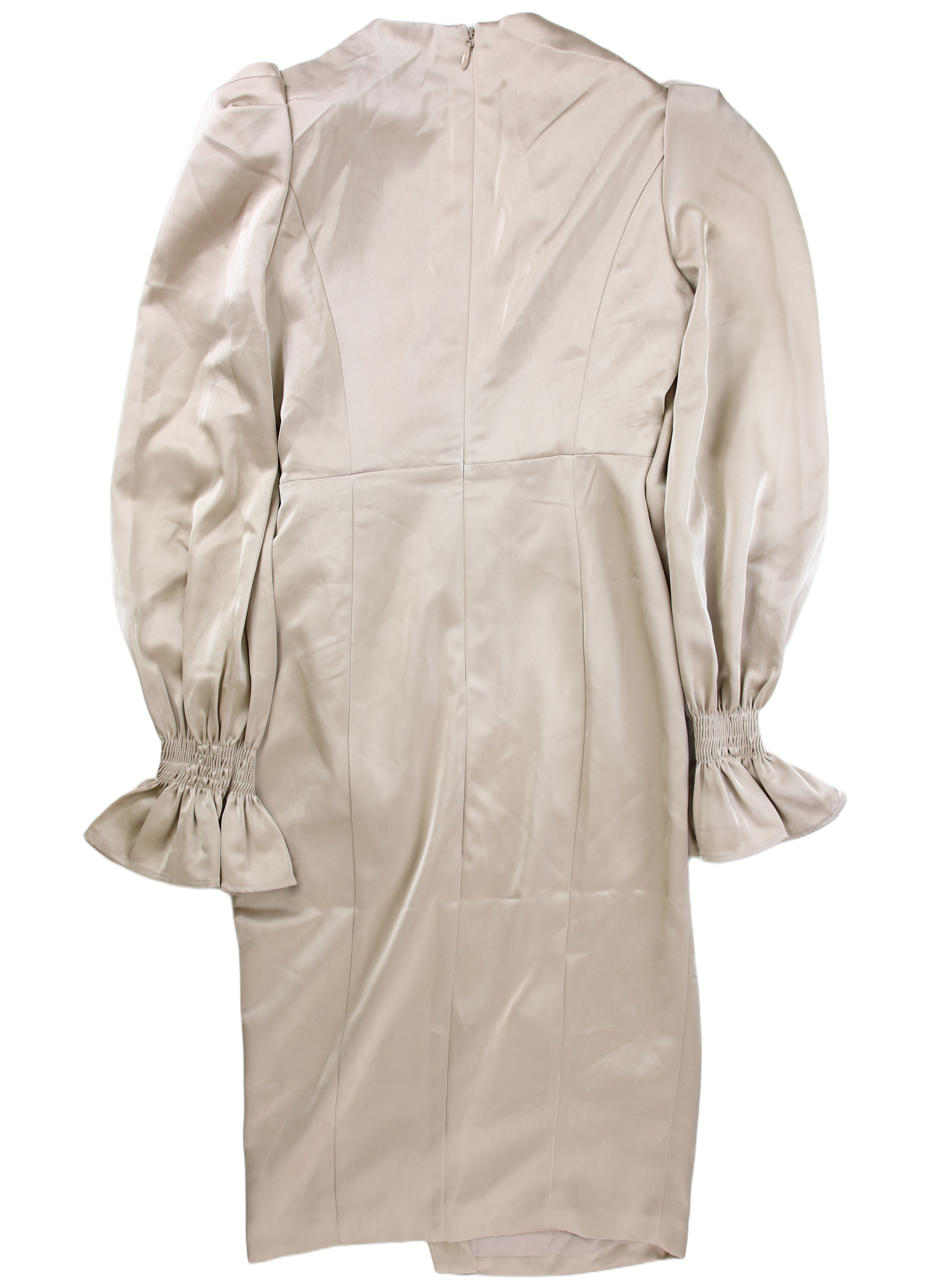 Lavish Alice Mini Dress Wrap Beige Size 10