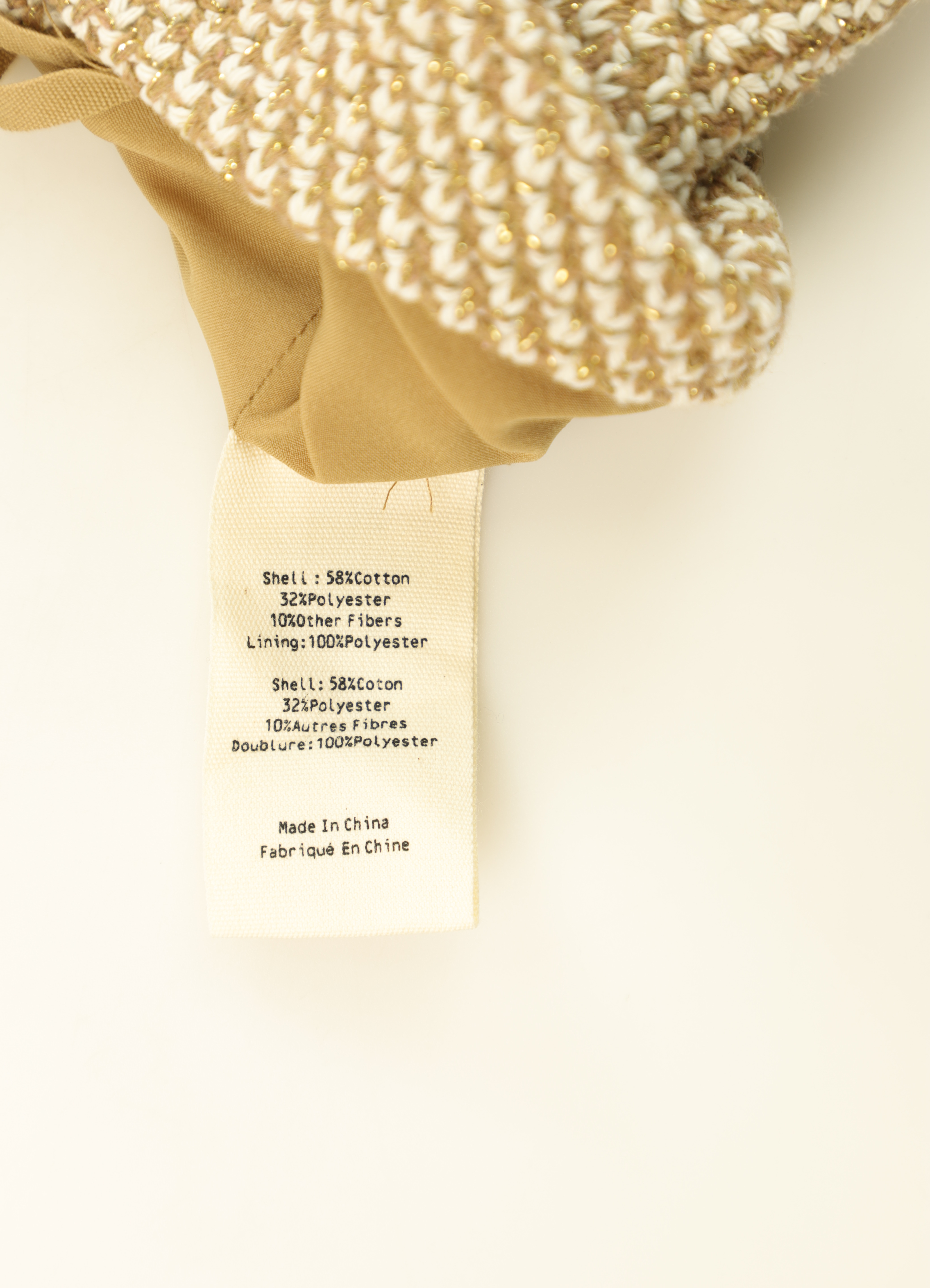 L'Agence Top Woven Bralette Beige Size S