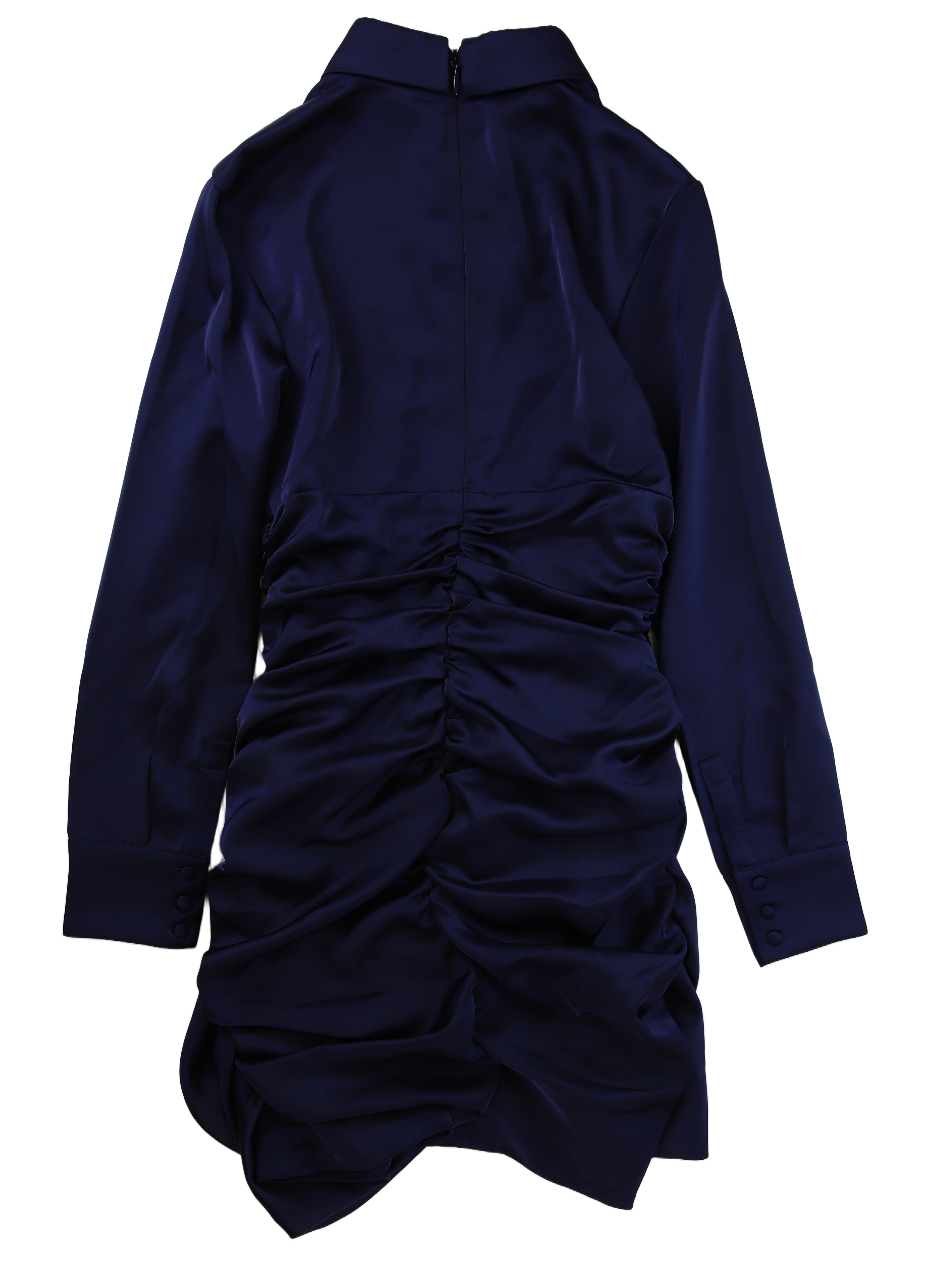 Lavish Alice Mini Dress Ruched Wrap Navy