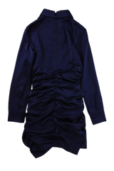 Lavish Alice Mini Dress Ruched Wrap Navy