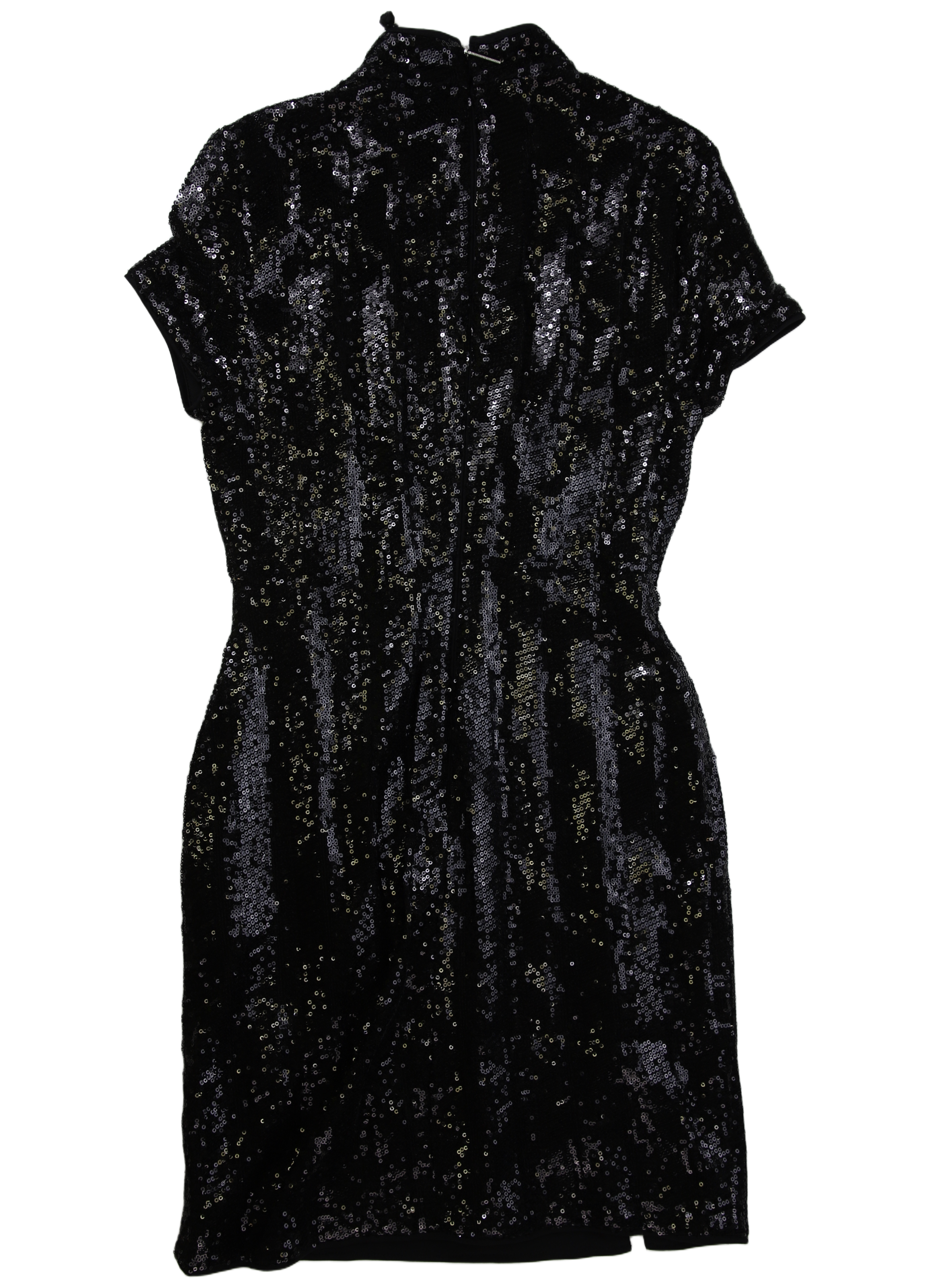 Superdry Mini Dress Sequin Shift Black Size 10