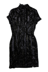 Superdry Mini Dress Sequin Shift Black Size 10