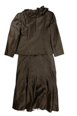 Judy Mott Midi Dress Tailored Brown