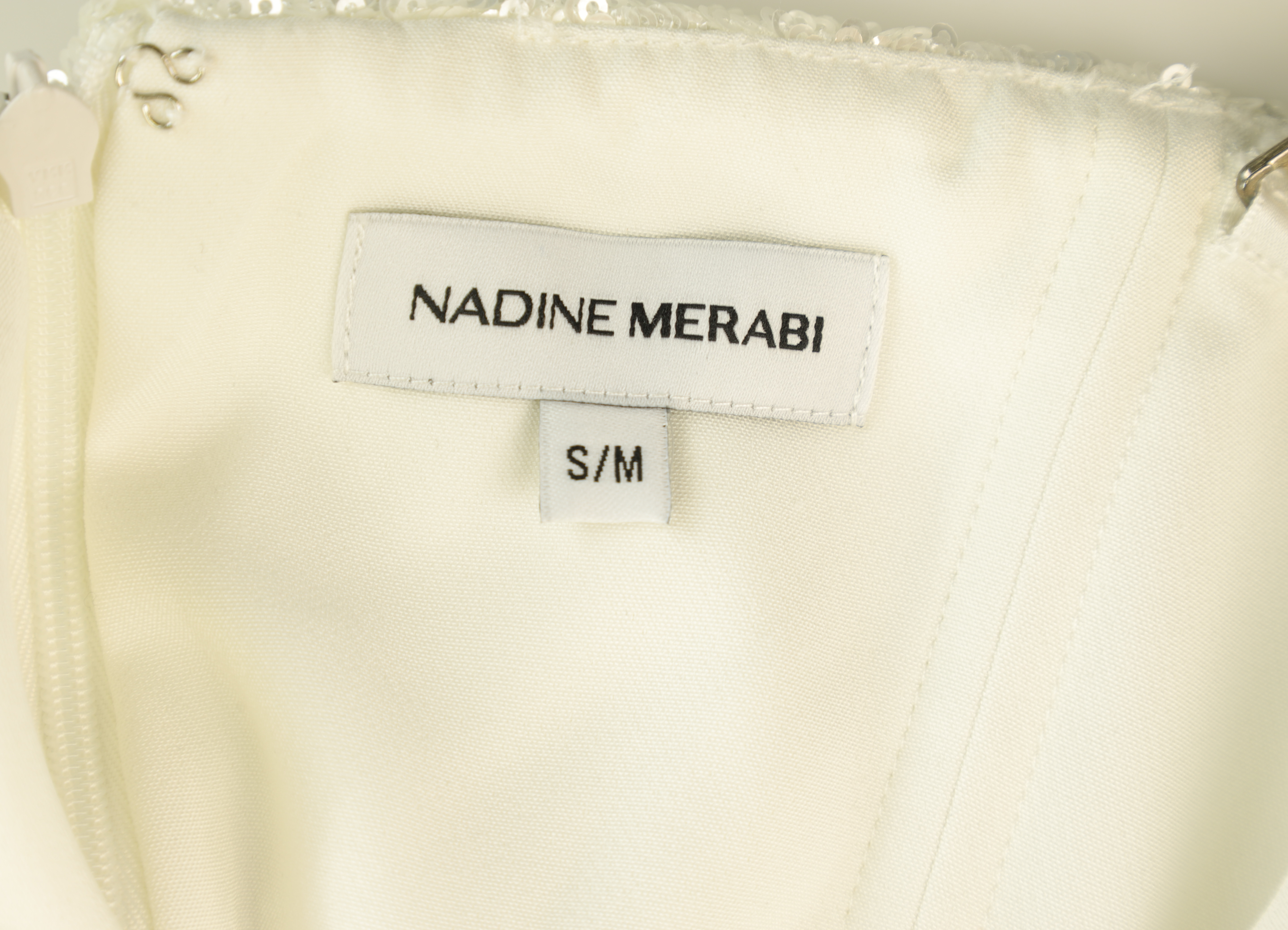 Nadine Merabi Flared White Jumpsuit Size S