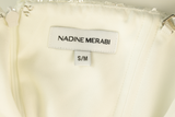 Nadine Merabi Flared White Jumpsuit Size S