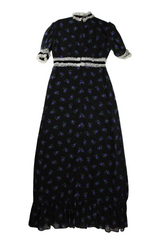 John Charles Vintage Inspired Maxi Dress Black Size S