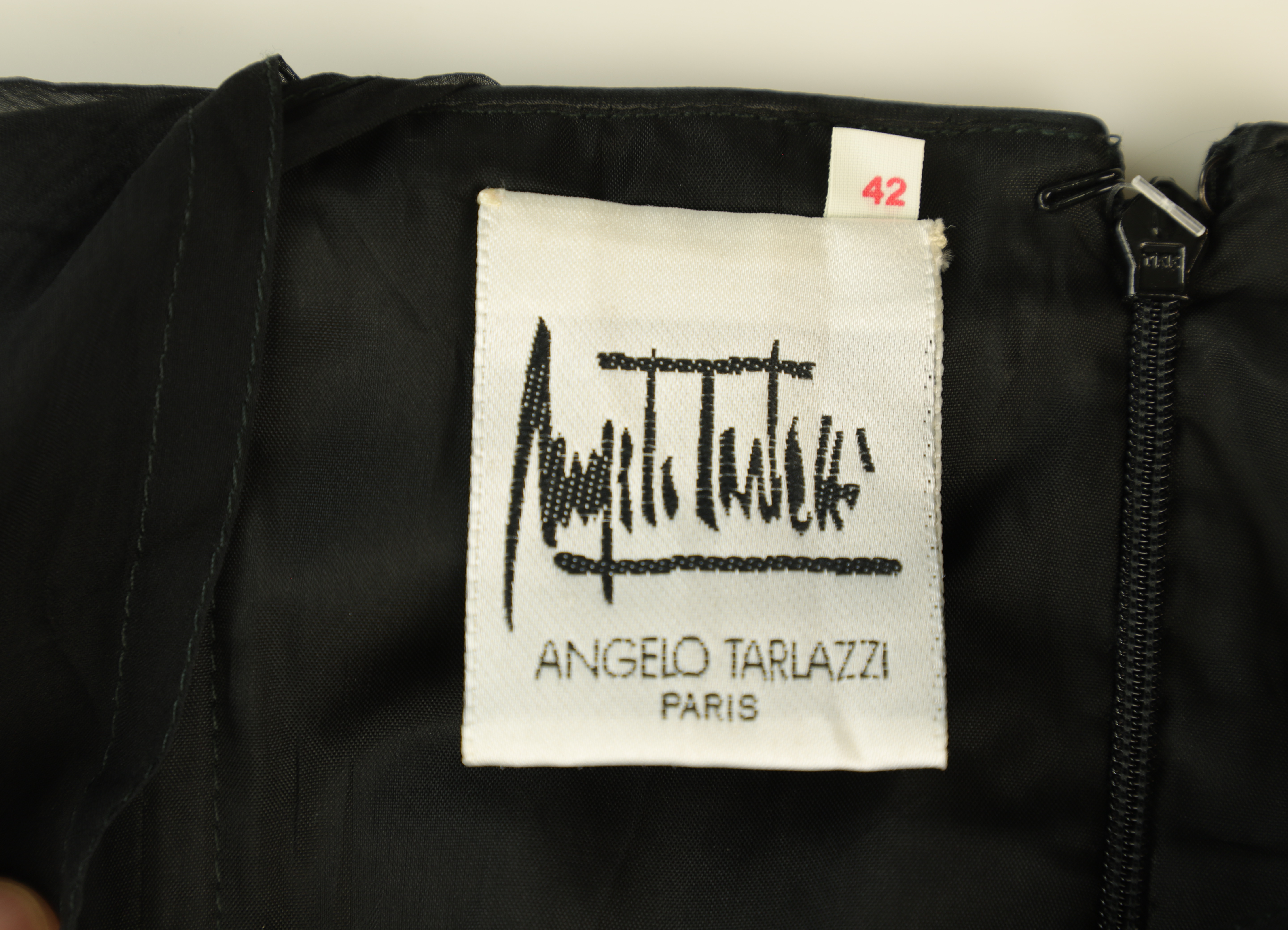 Angelo Tarlazzi Mini Dress Tiered Ruffle Black Size 14