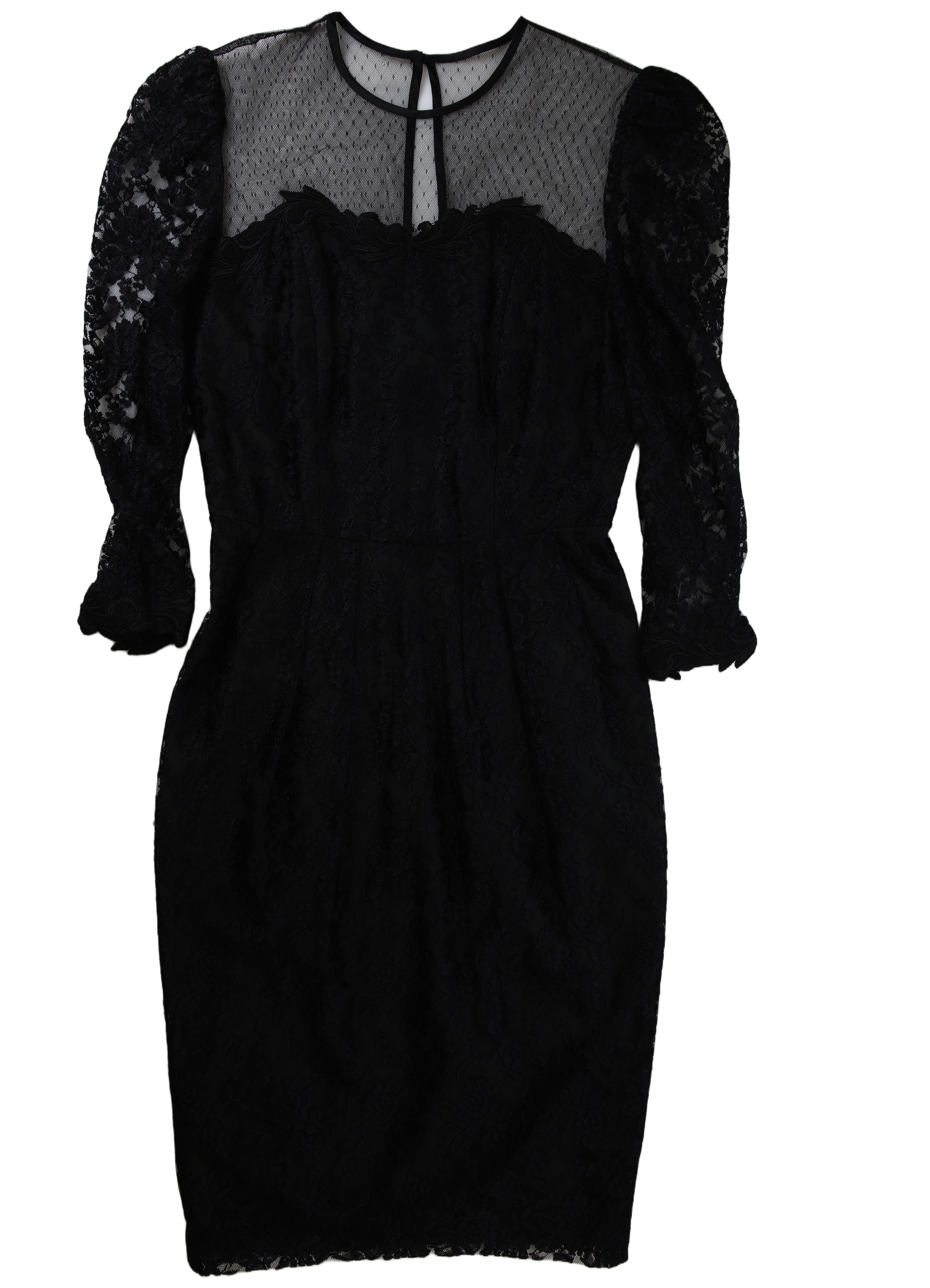 Nancy Johnson Mini Dress Sweetheart Sheath Black Size 12