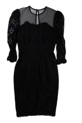 Nancy Johnson Mini Dress Sweetheart Sheath Black Size 12