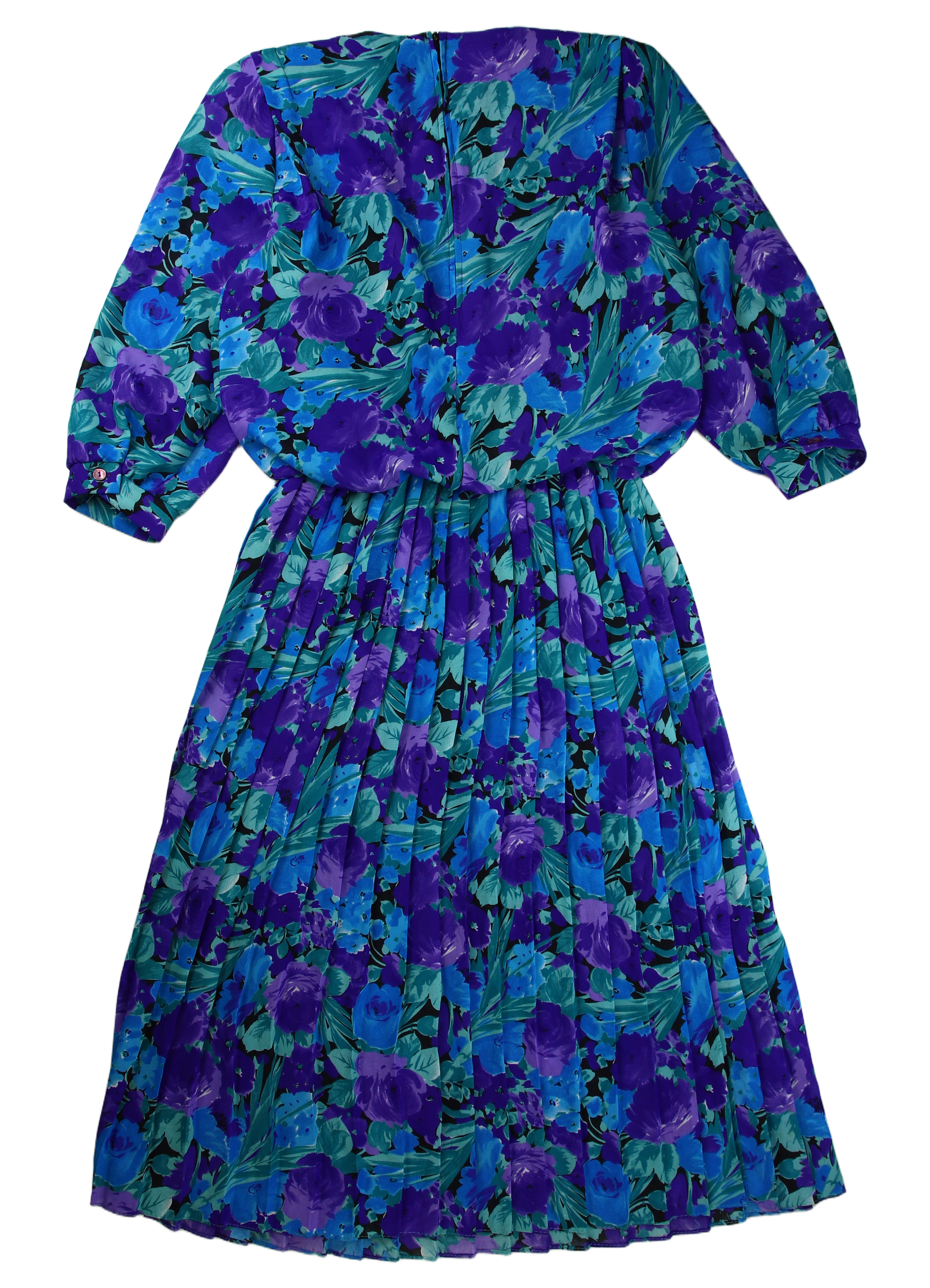 R.E.O. Midi Dress Blouson Blue Size 8