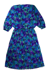 R.E.O. Midi Dress Blouson Blue Size 8