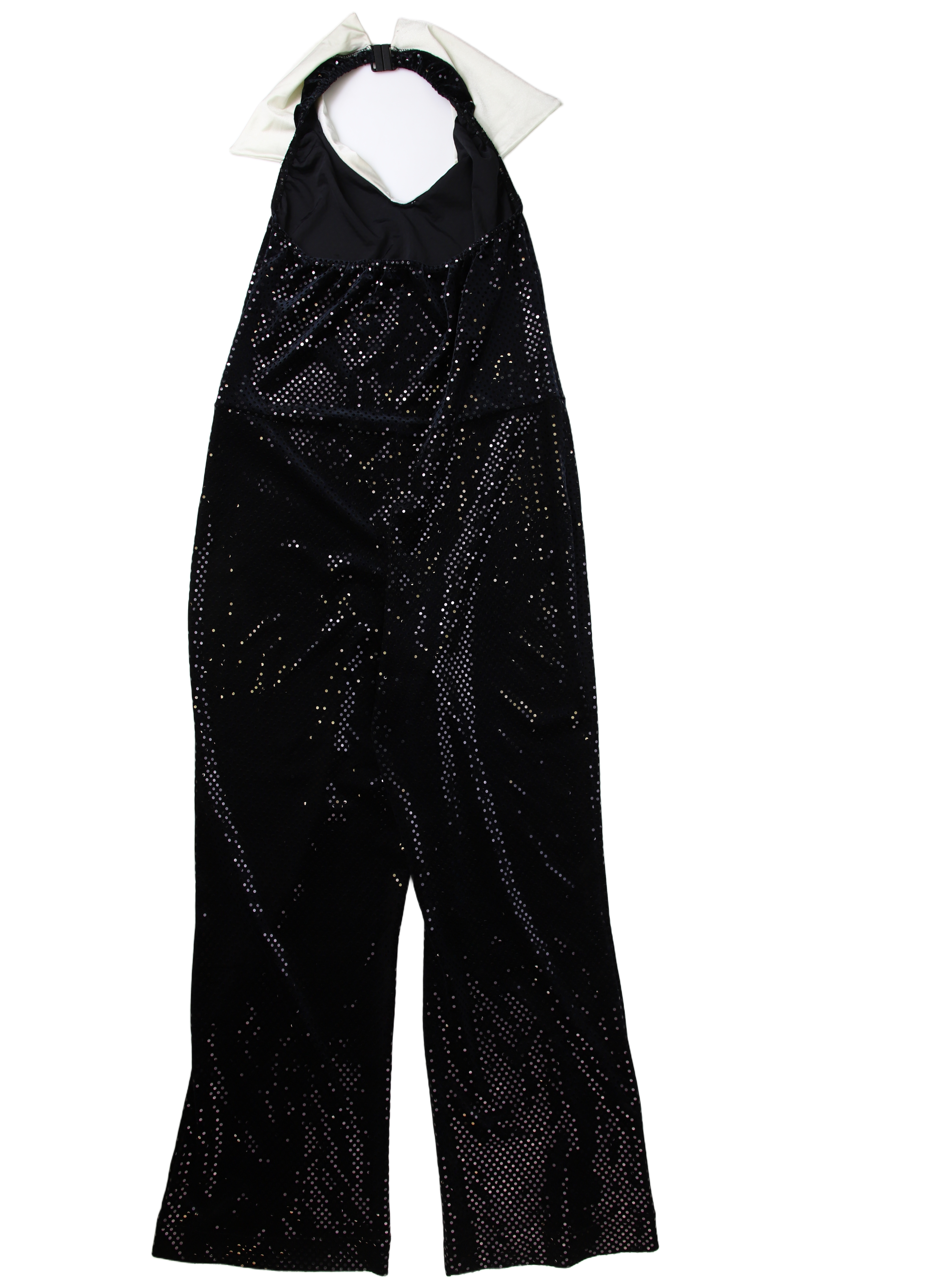 Costume Gallery Wide-Leg Halter Jumpsuit Black Size XL