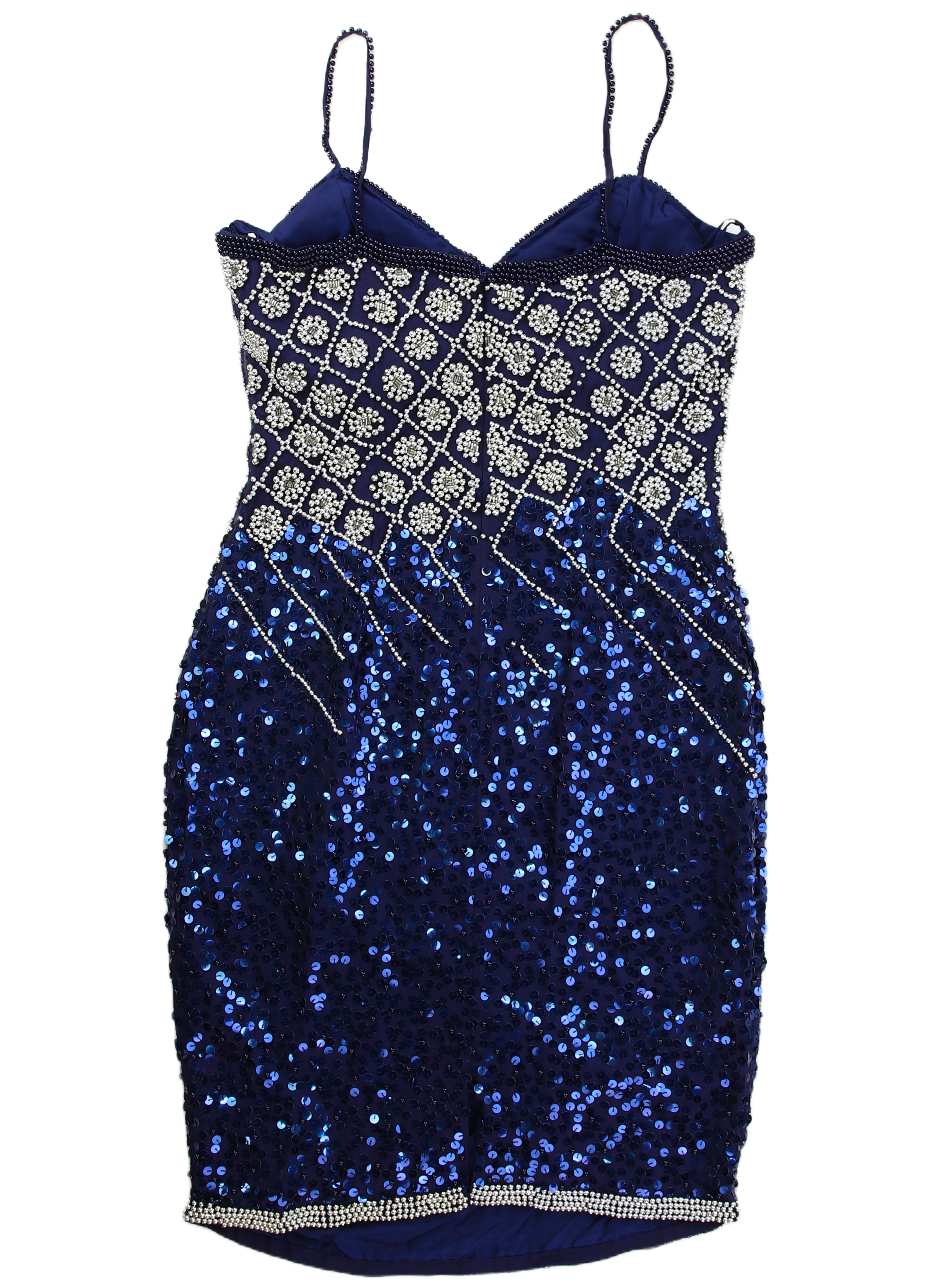 A.J. BARI Mini Dress Sequin Blue Size 6