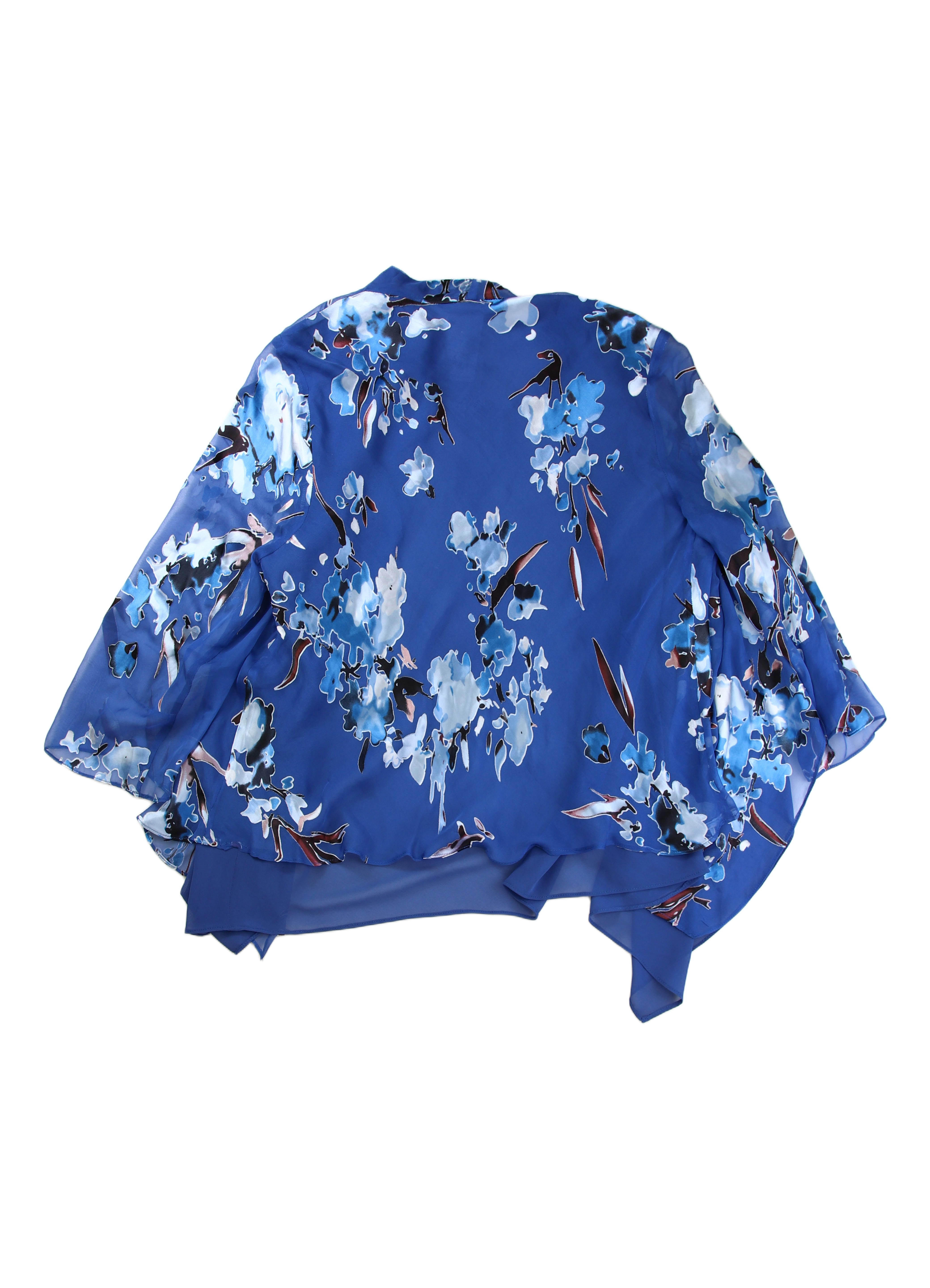Chesca Coat Ruffled Capelet Blue Size 16-18