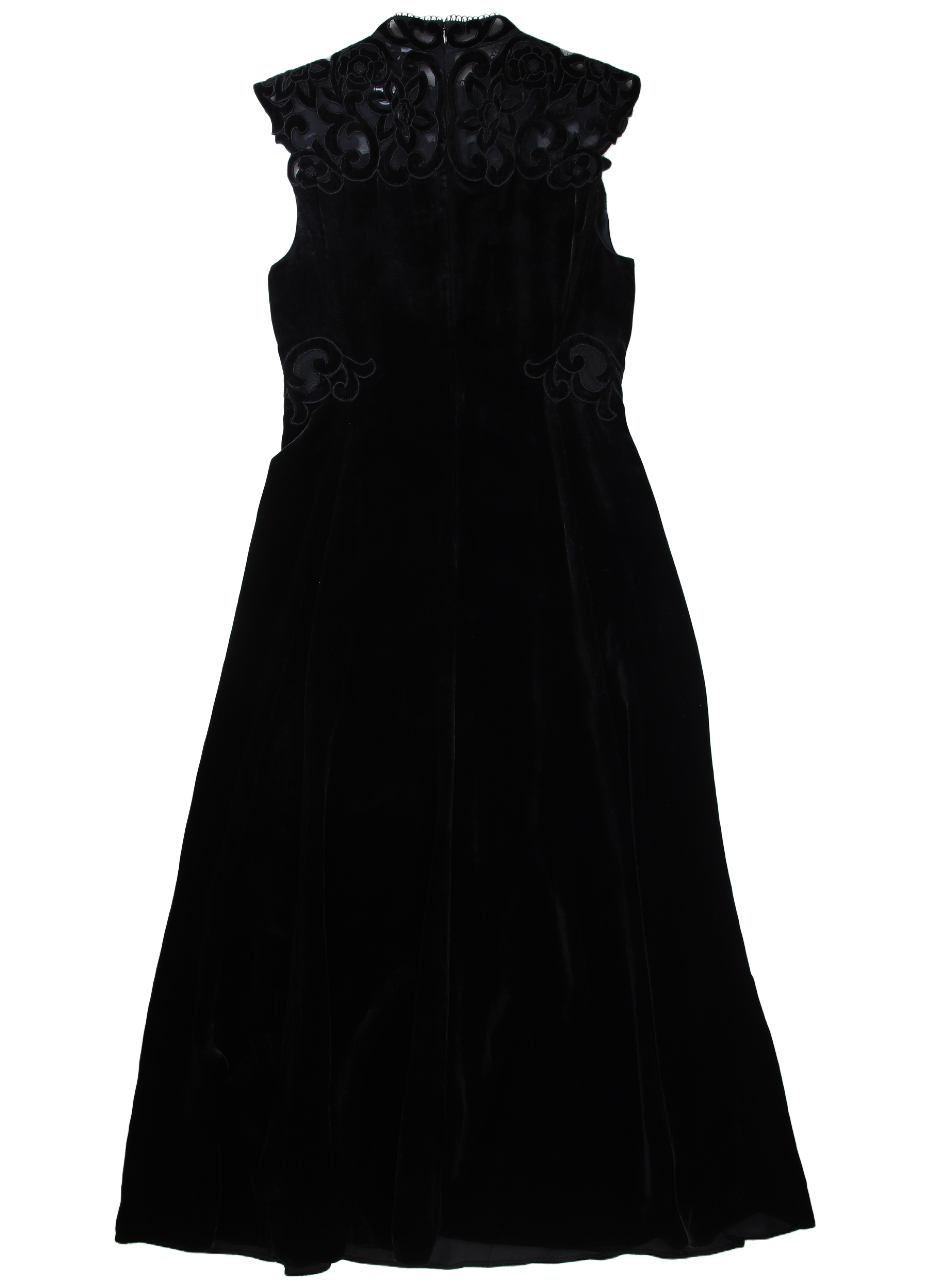 ME+EM Midi Dress Embroidered Yoke Black Size 8
