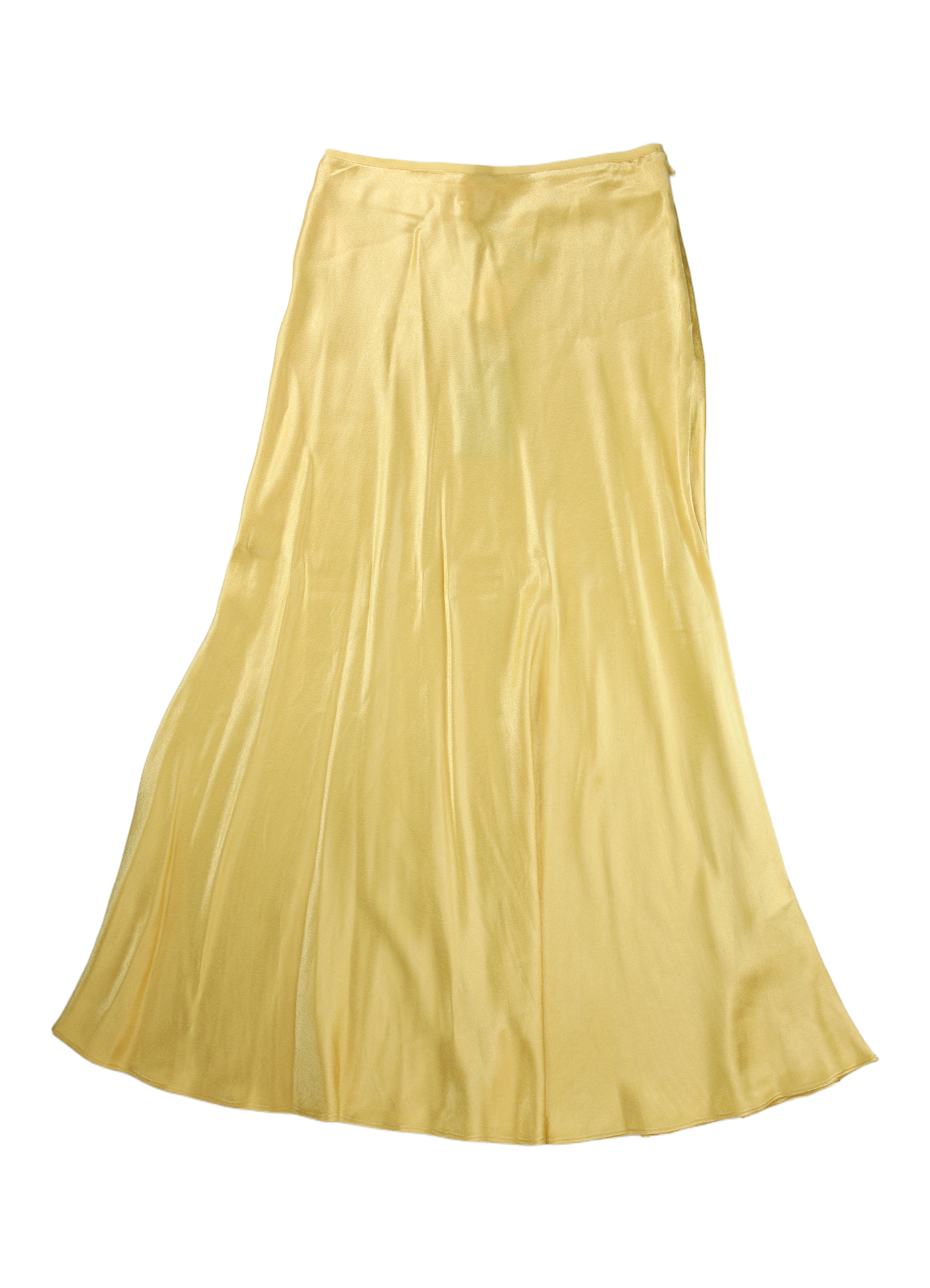 Samsøe Samsøe Midi Skirt Flared Yellow Size M