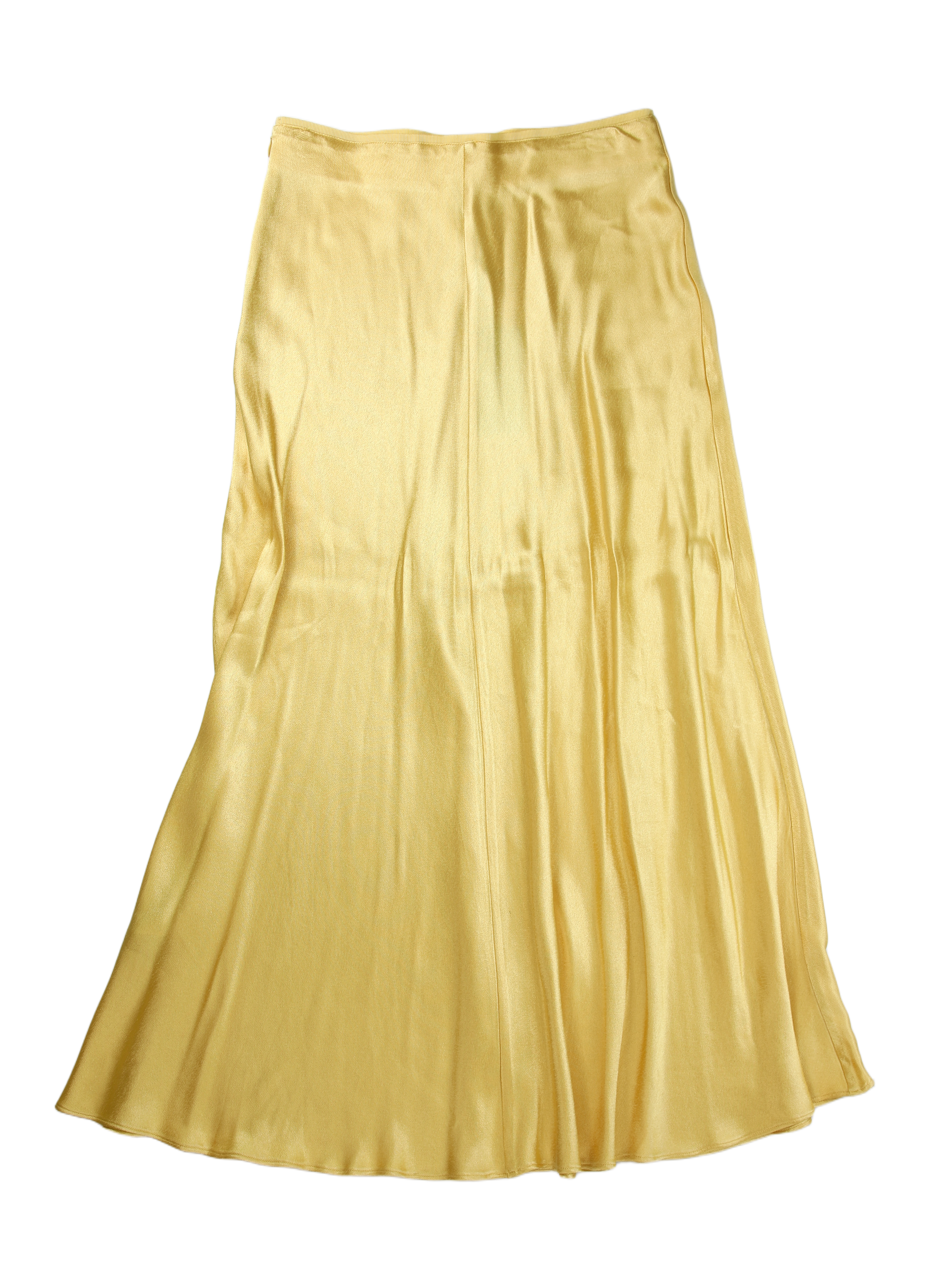Samsøe Samsøe Midi Skirt Flared Yellow Size M