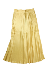 Samsøe Samsøe Midi Skirt Flared Yellow Size M