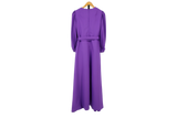 Maxi Dress Belted Gown Purple Size 46