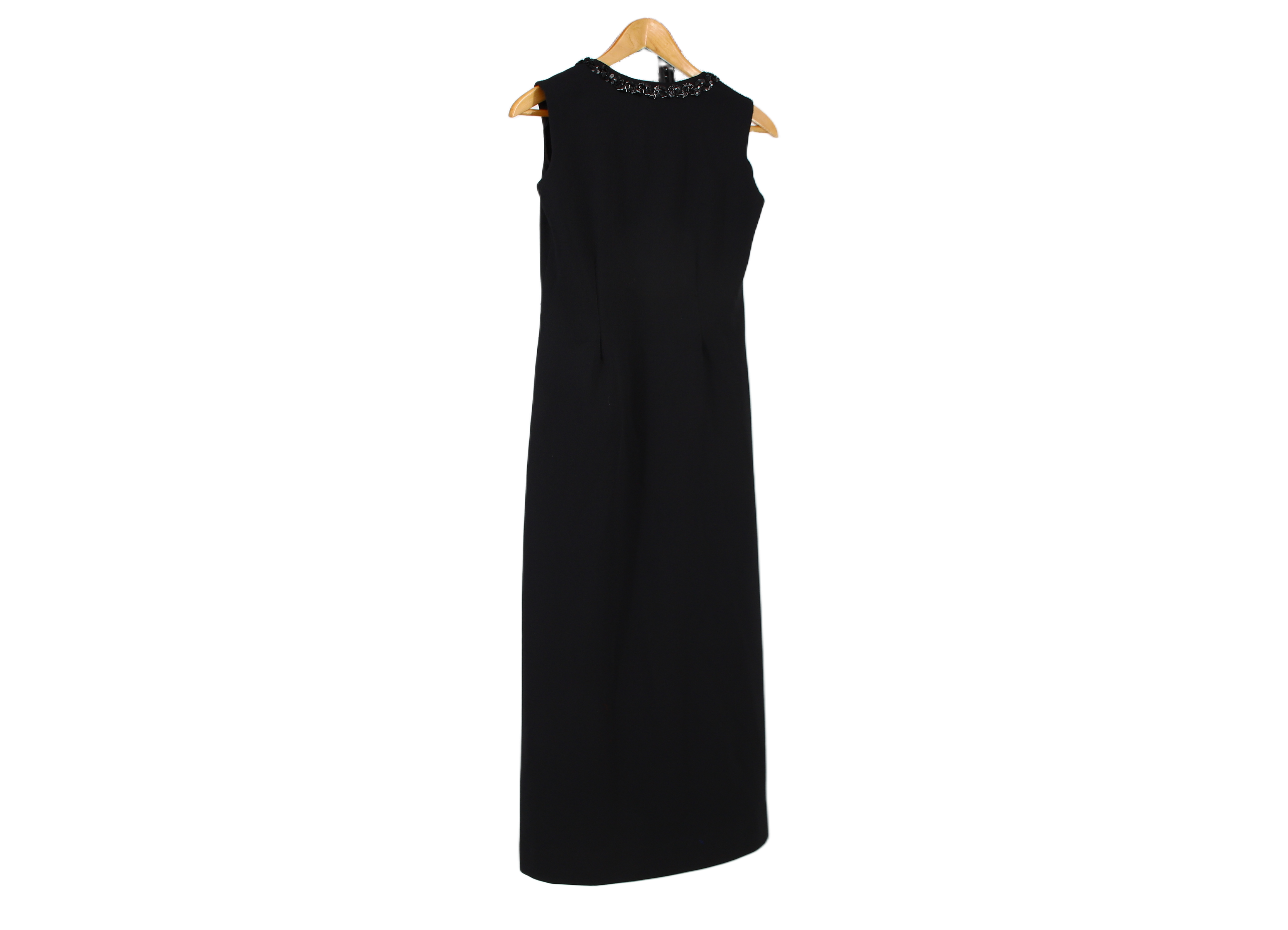 Leboff Maxi Dress Beaded Trim Black Size M