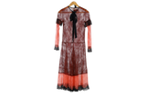 Twinset Maxi Dress Tie-Neck Gown Red Size 10