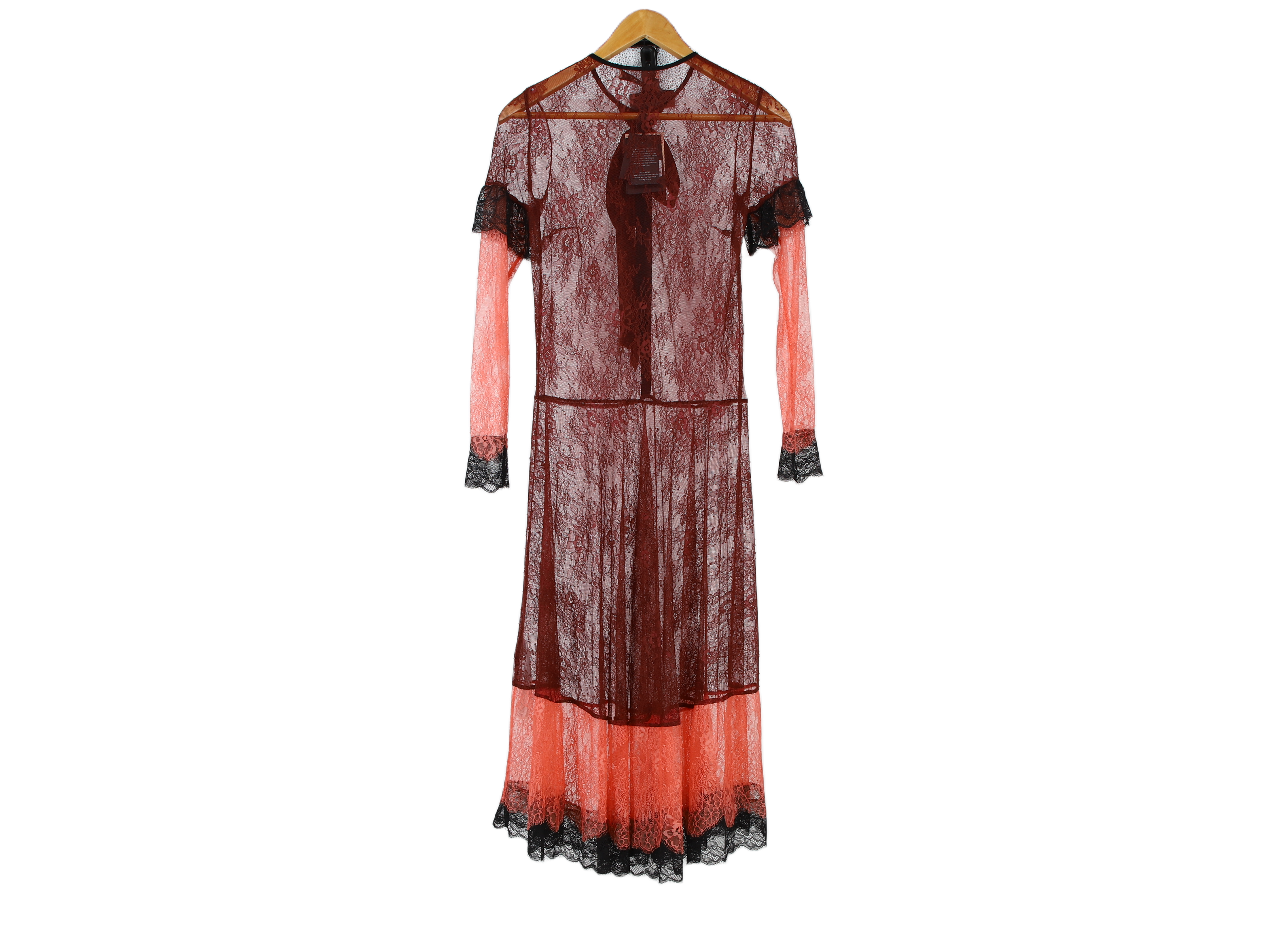 Twinset Maxi Dress Tie-Neck Gown Red Size 10