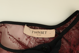 Twinset Maxi Dress Tie-Neck Gown Red Size 10
