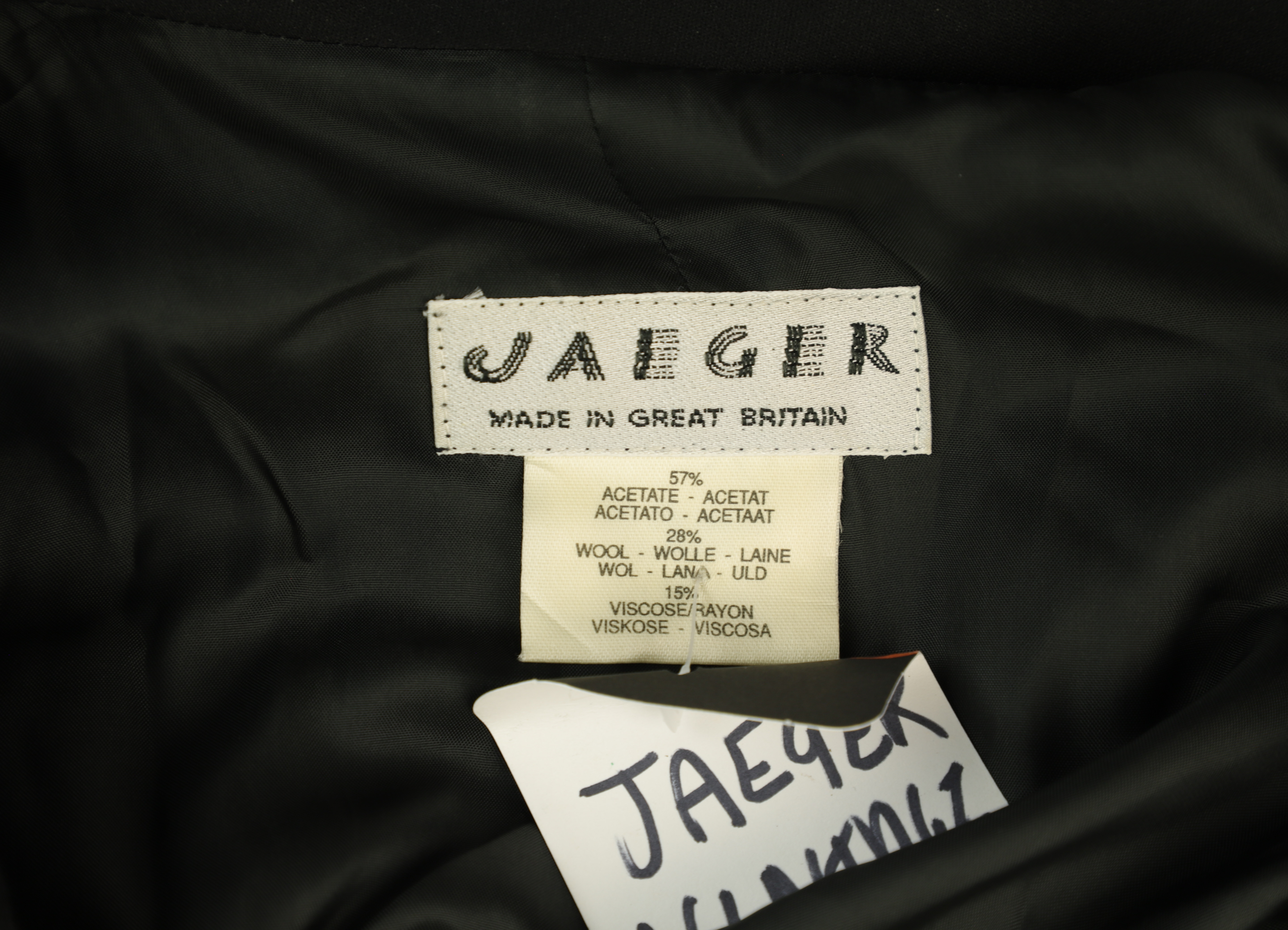Jaeger Coat Longline Duster Black Size 10